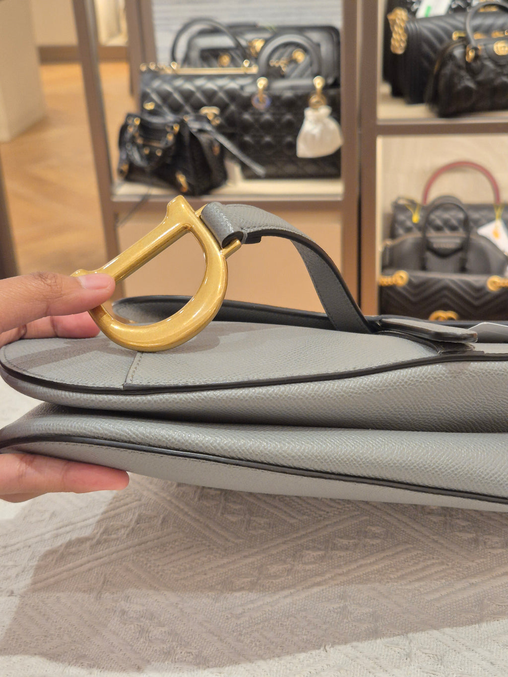 Dior Saddle Medium Grey