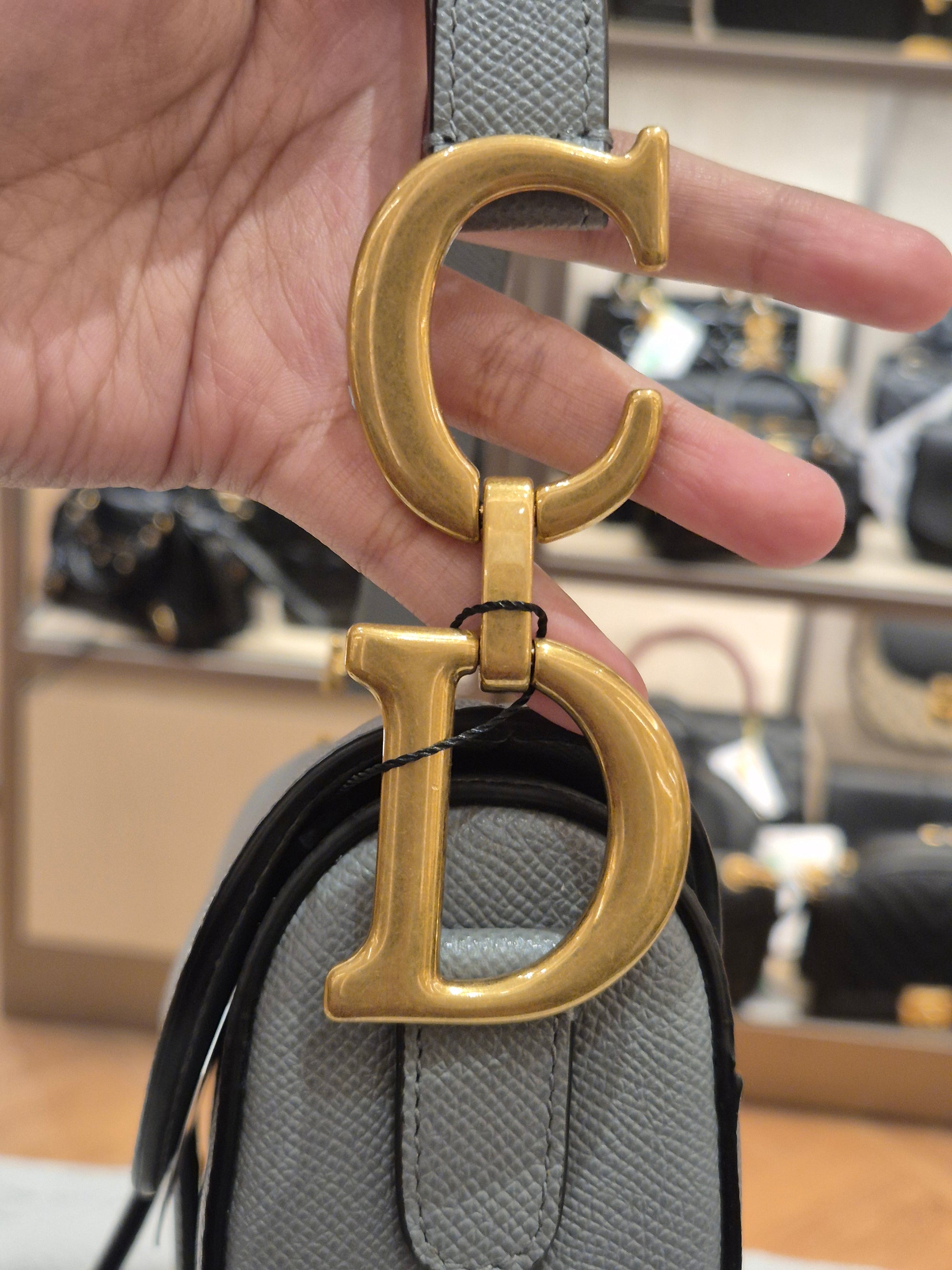 Dior Saddle Medium Grey