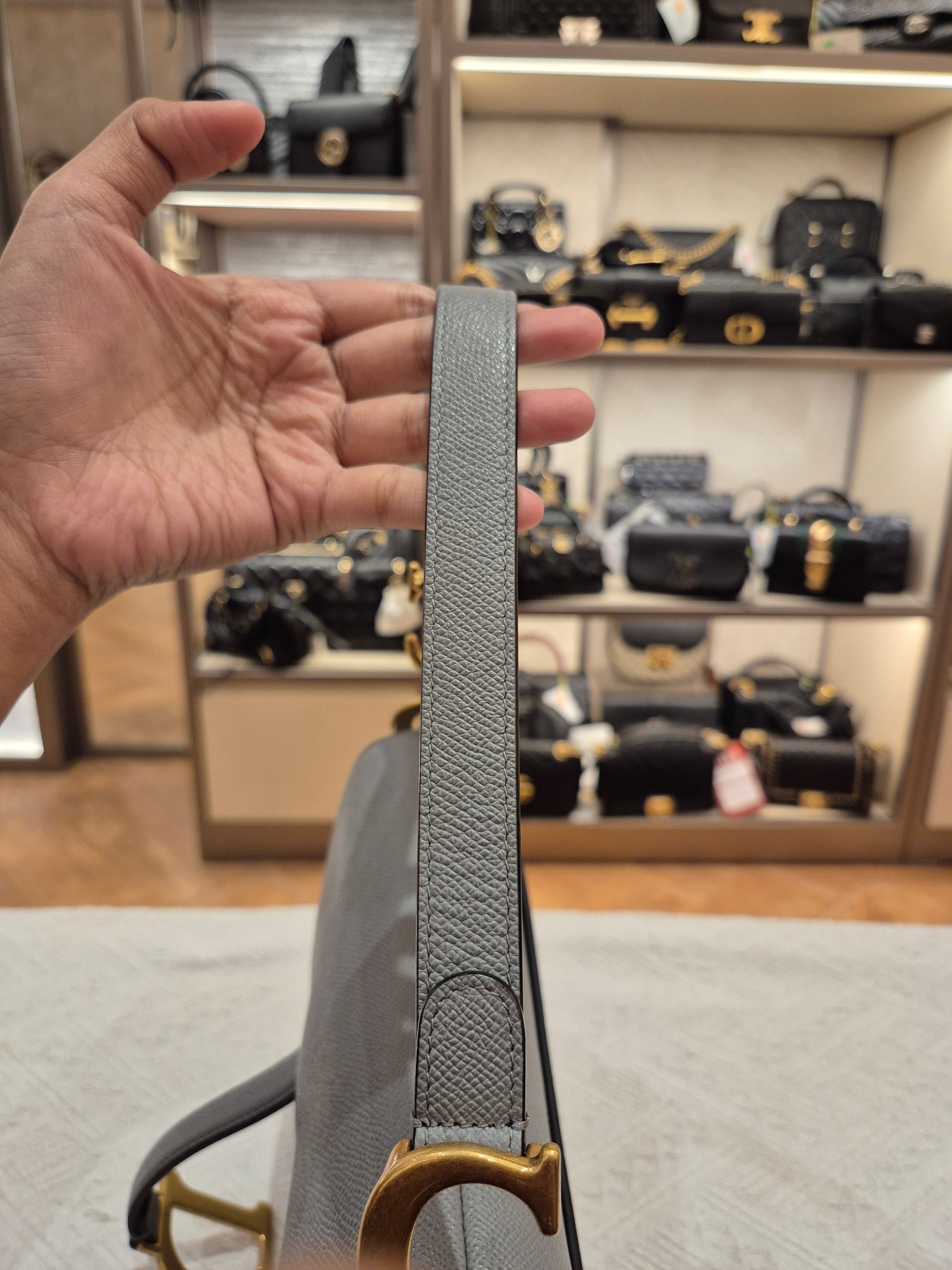 Dior Saddle Medium Grey