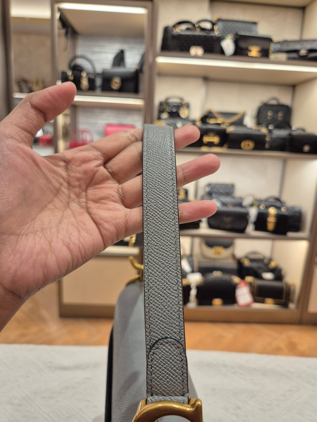 Dior Saddle Medium Grey