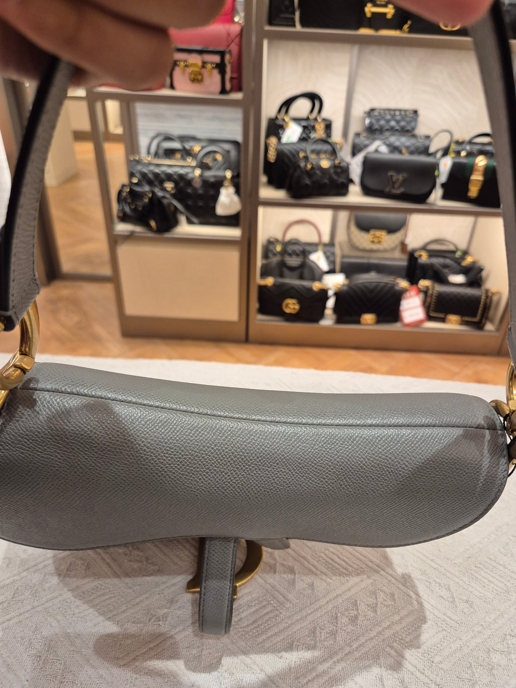 Dior Saddle Medium Grey