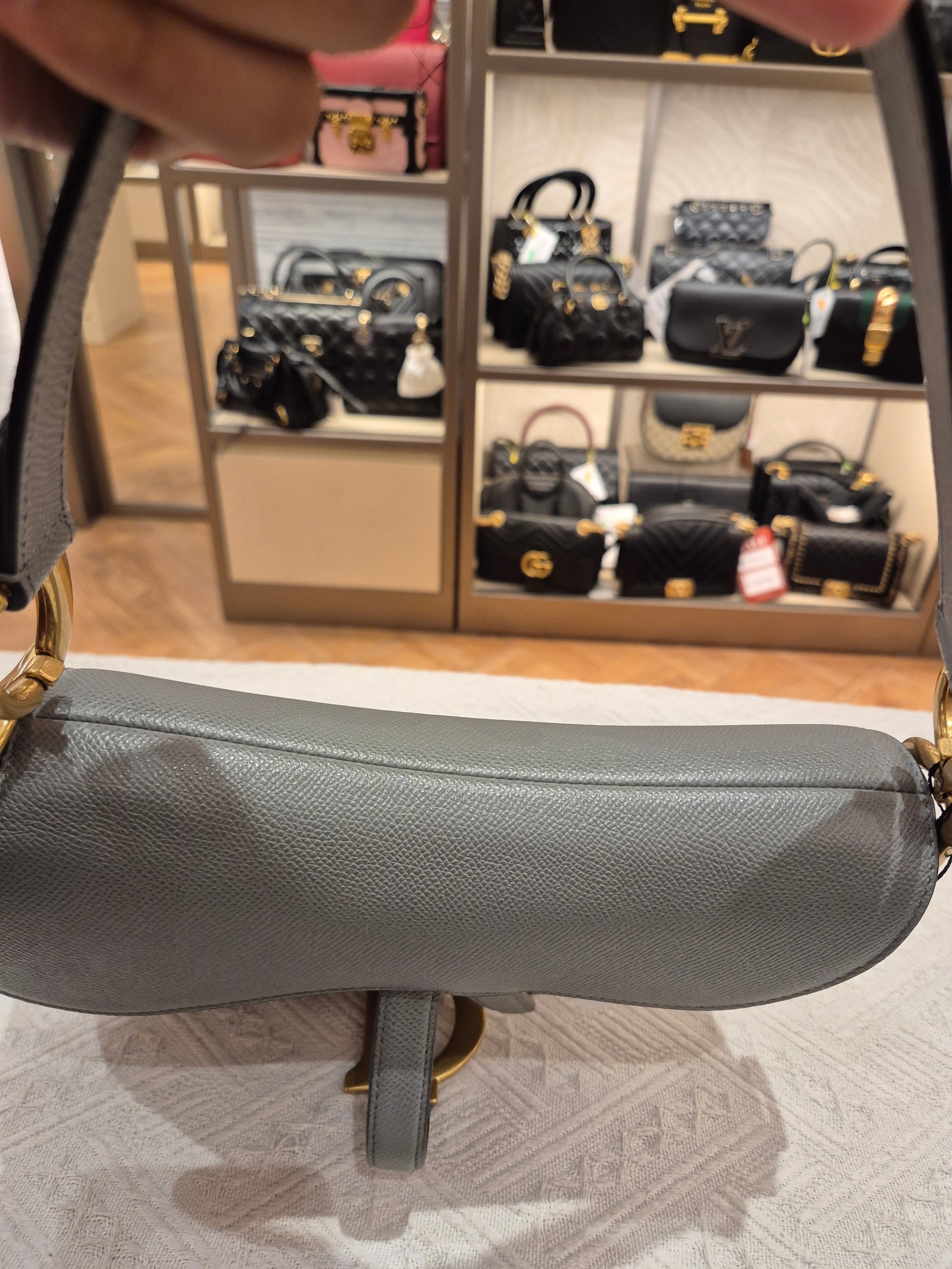 Dior Saddle Medium Grey