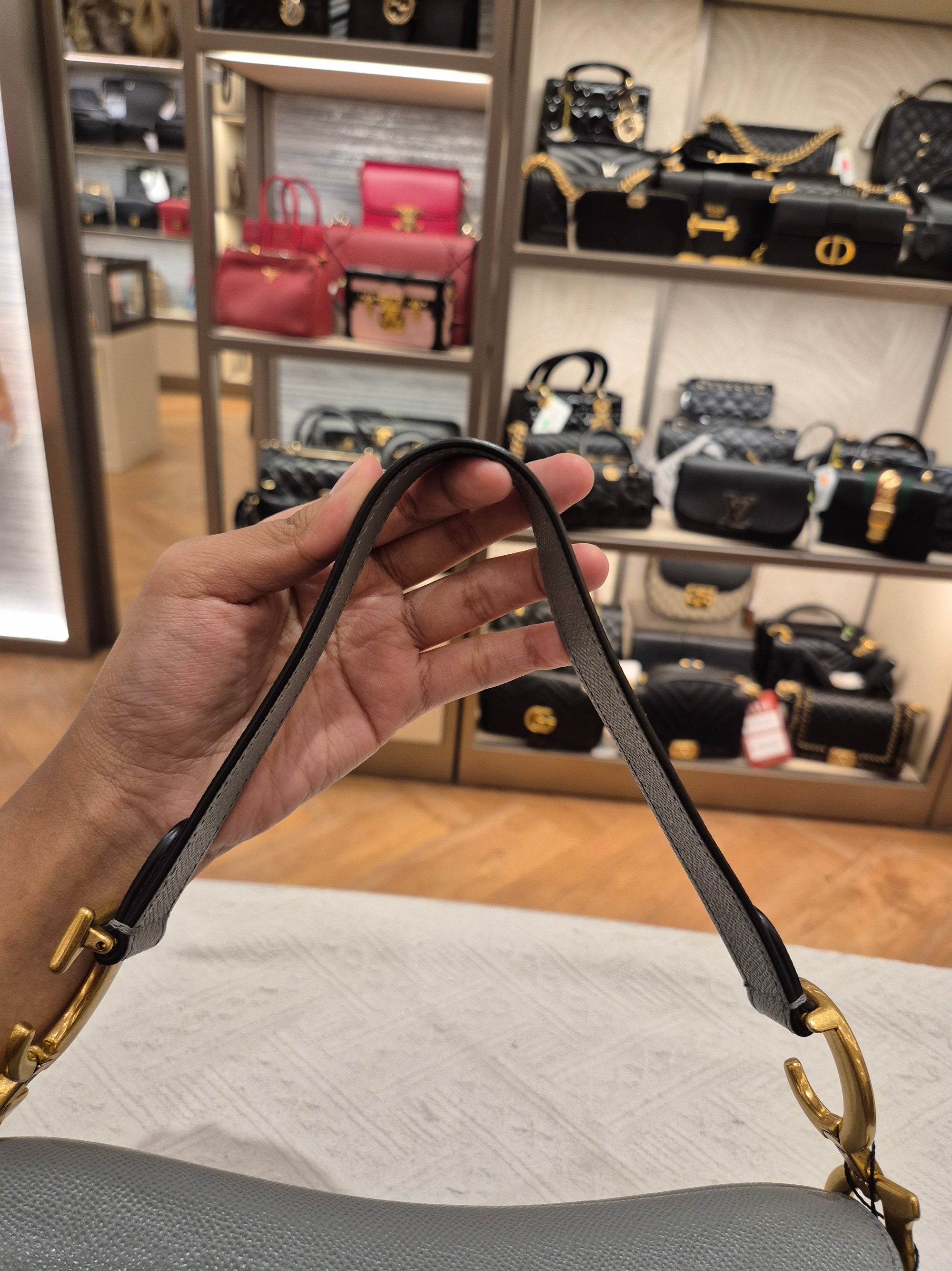 Dior Saddle Medium Grey