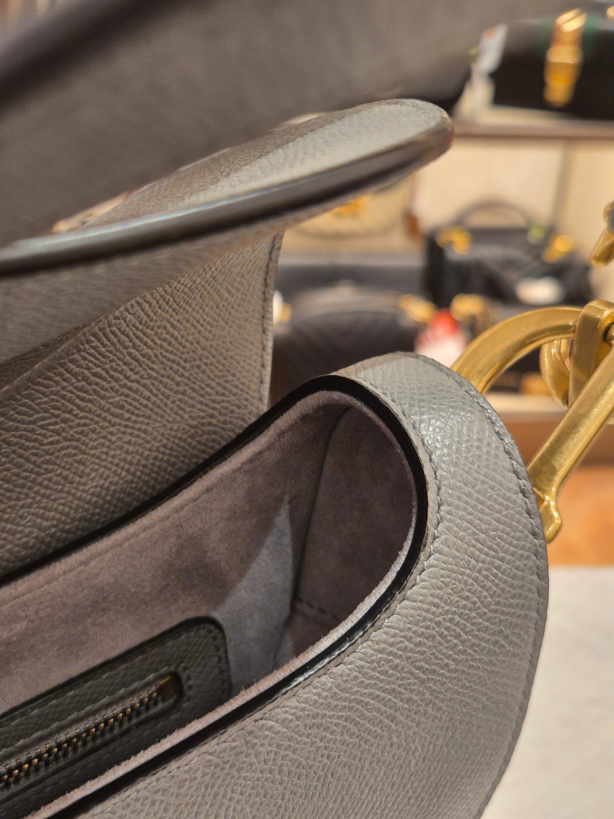 Dior Saddle Medium Grey