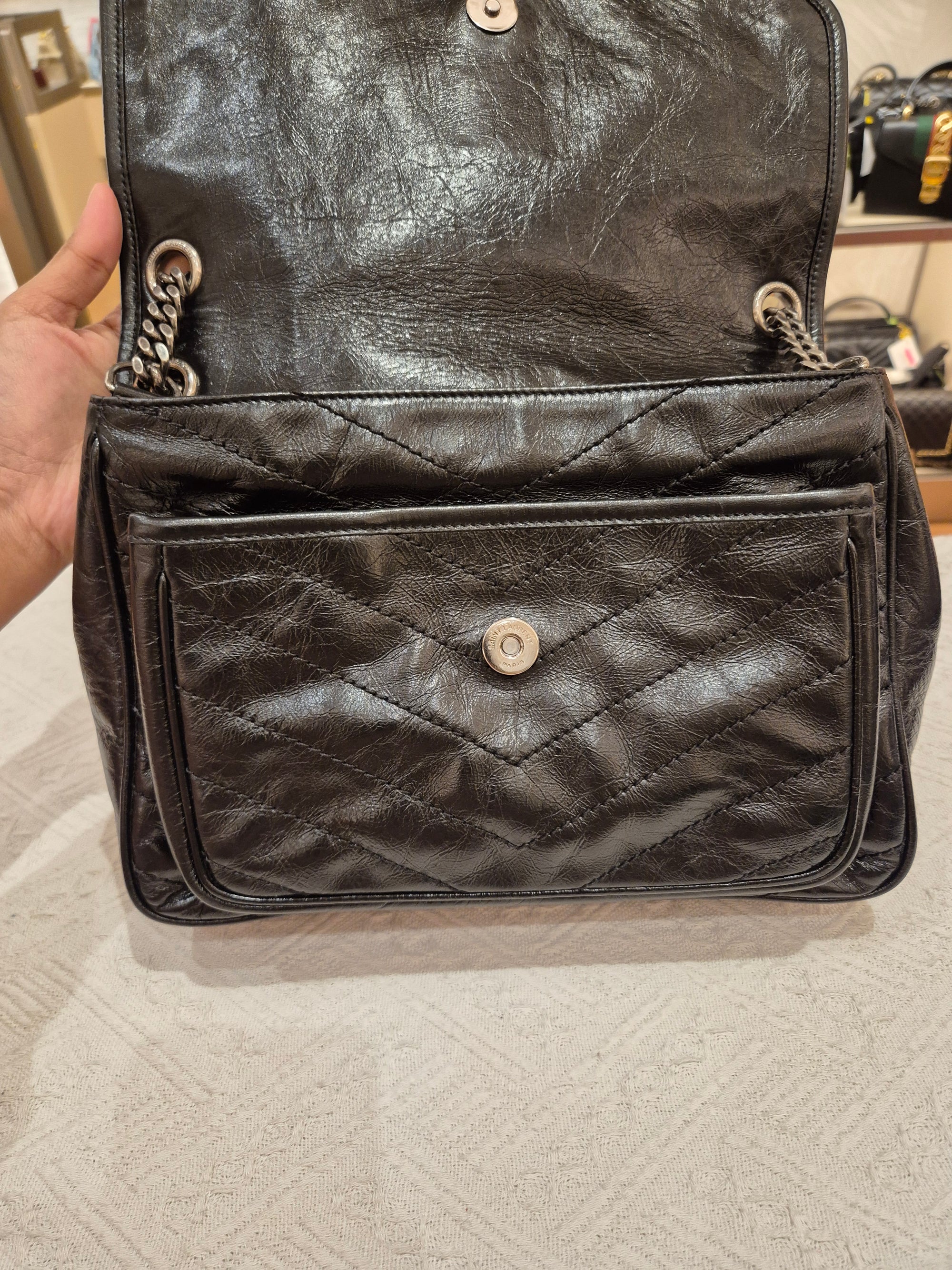 YSL Niki Medium Black RHW