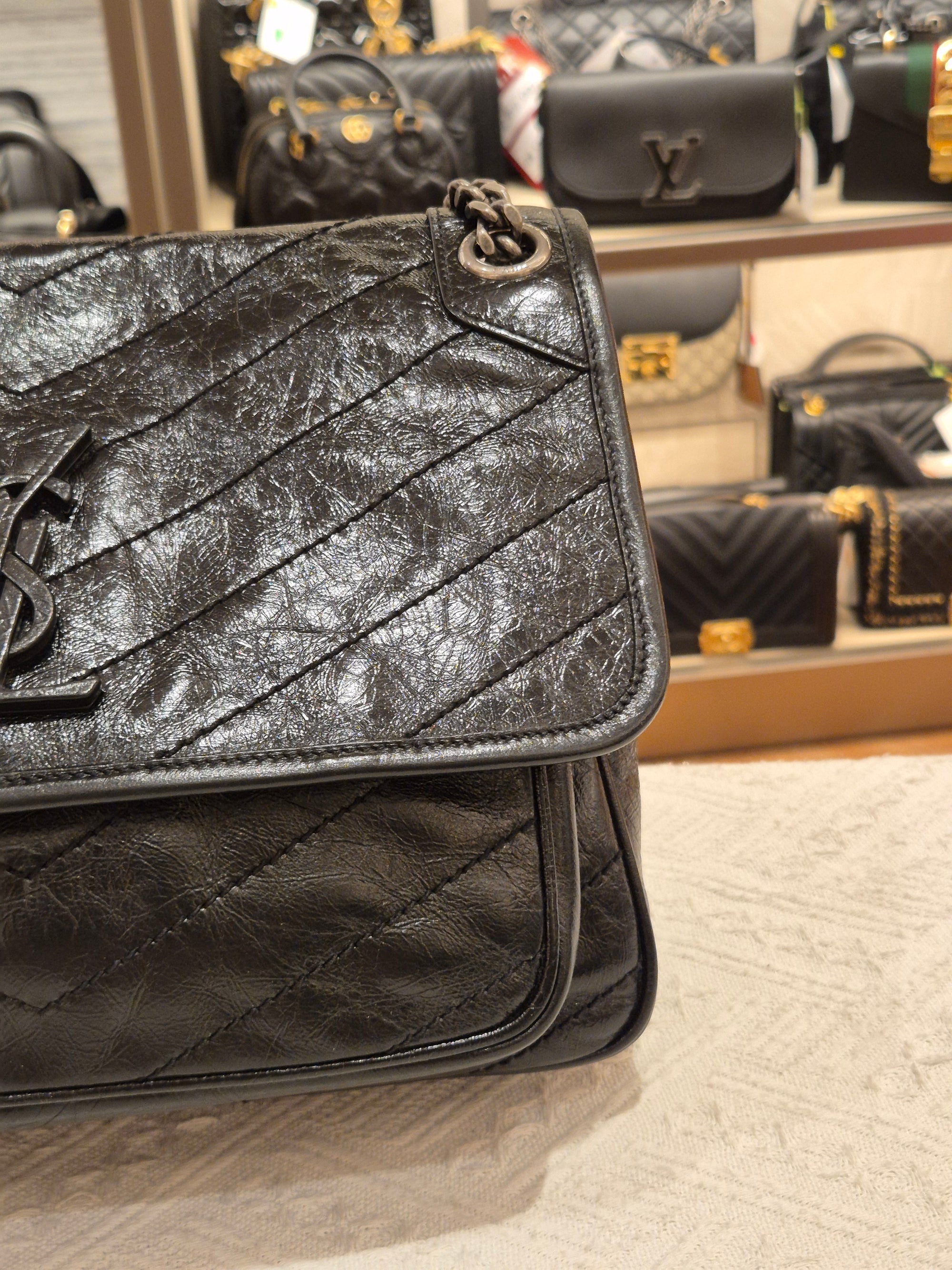 YSL Niki Medium Black RHW