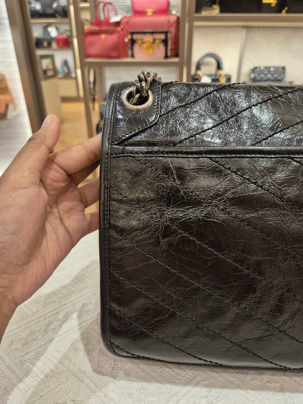 YSL Niki Medium Black RHW