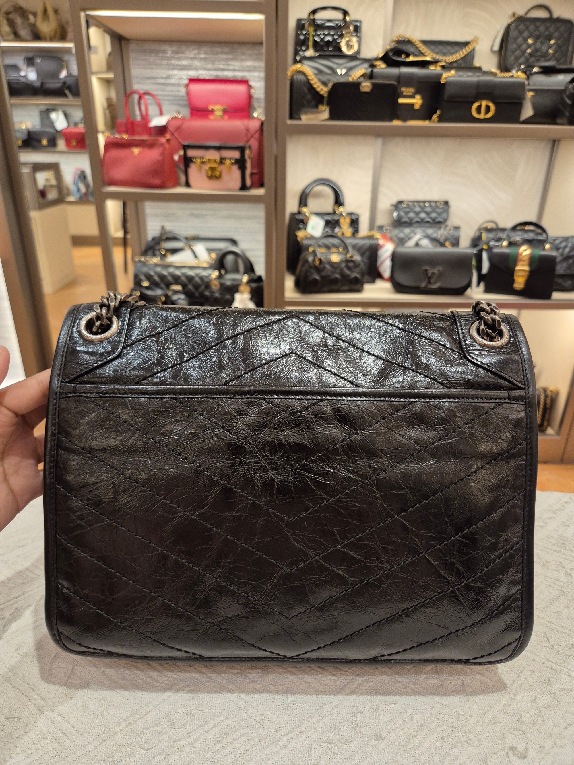 YSL Niki Medium Black RHW