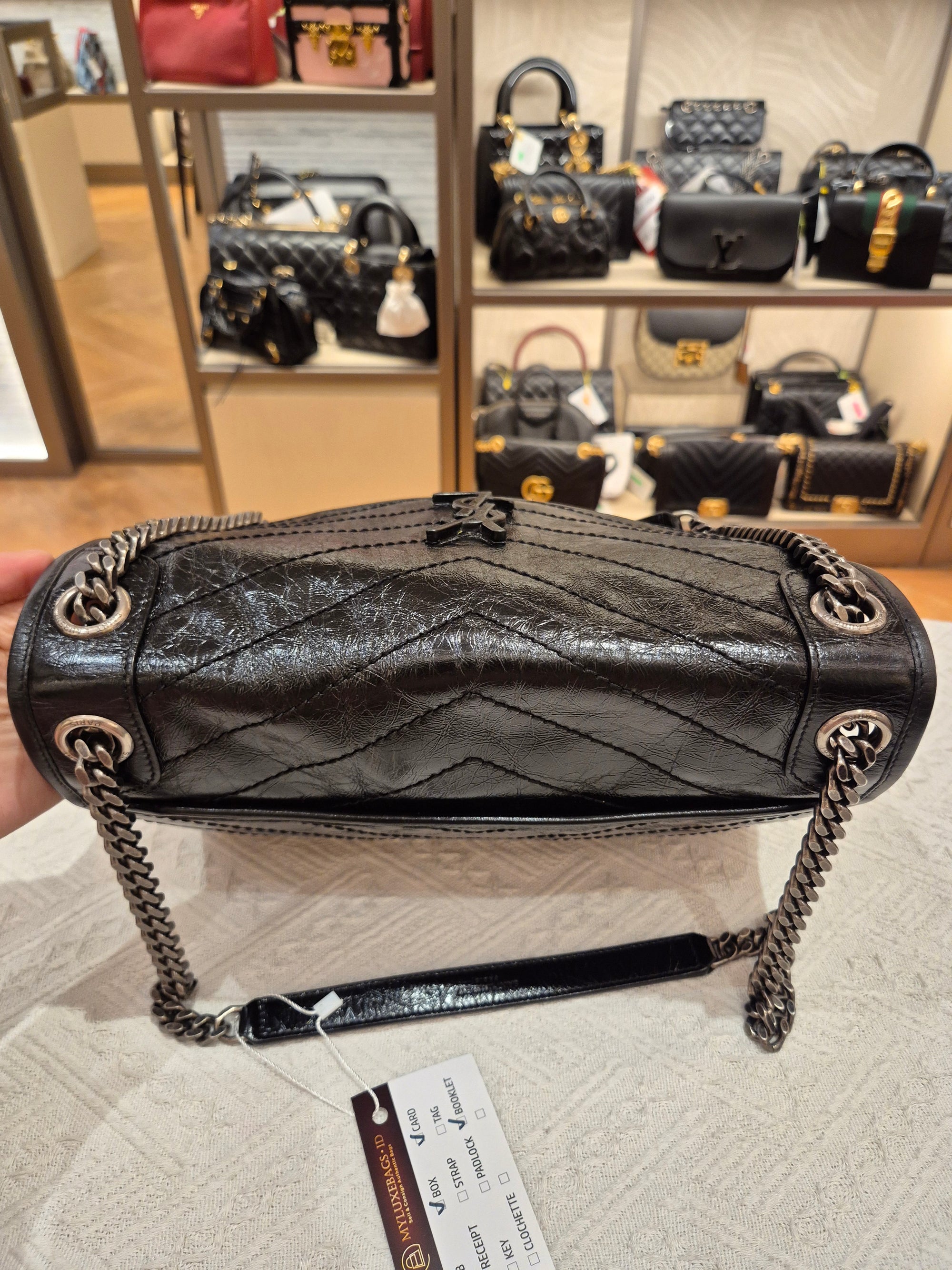 YSL Niki Medium Black RHW