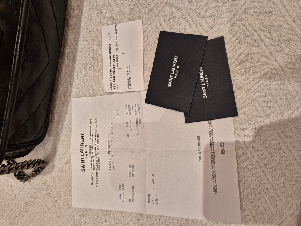YSL Niki Medium Black RHW