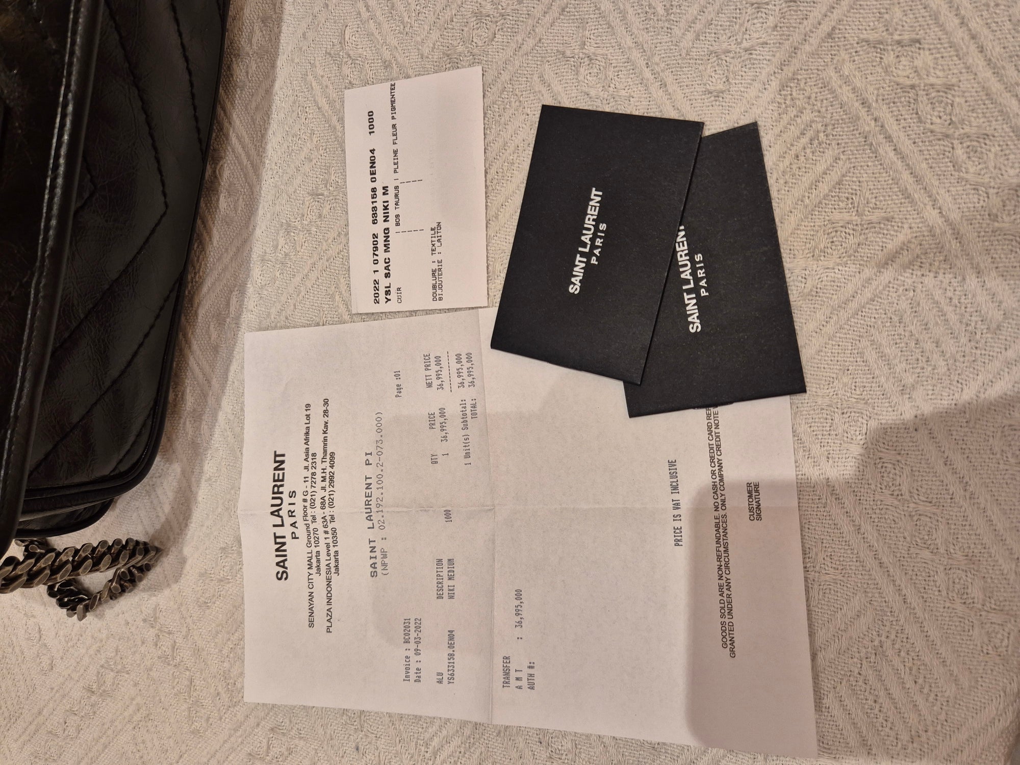 YSL Niki Medium Black RHW