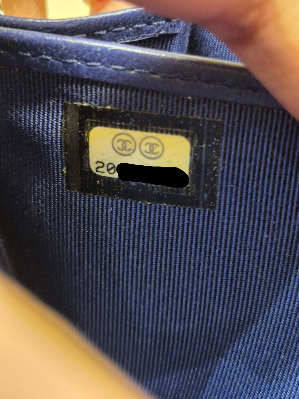 Chanel Zip Long Wallet Blue