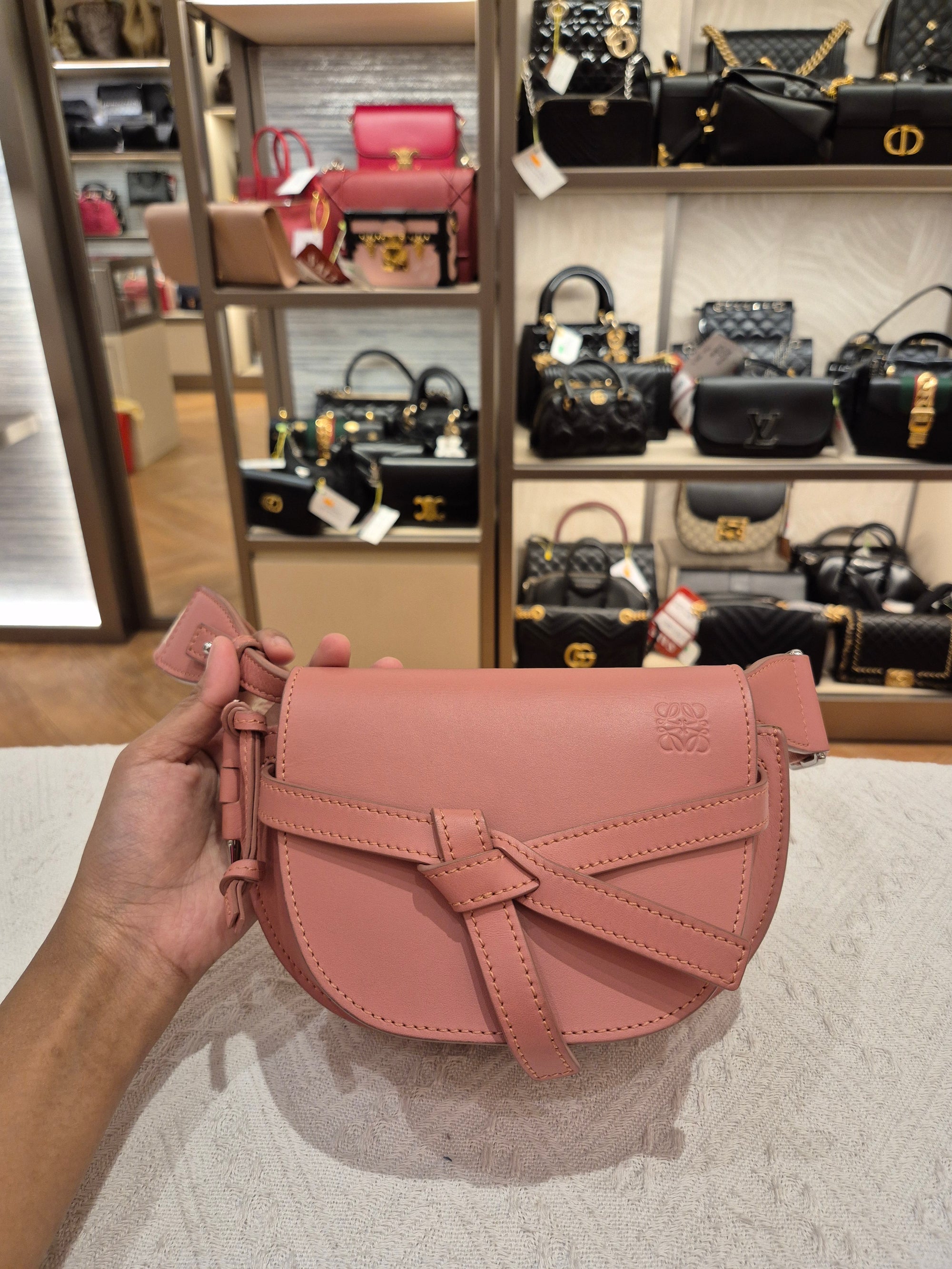 Loewe Mini Gate Plumrose