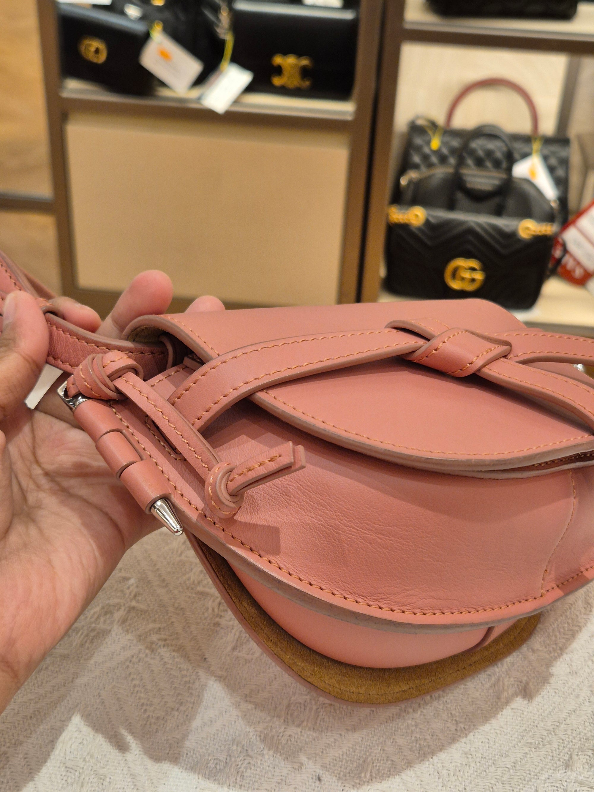 Loewe Mini Gate Plumrose