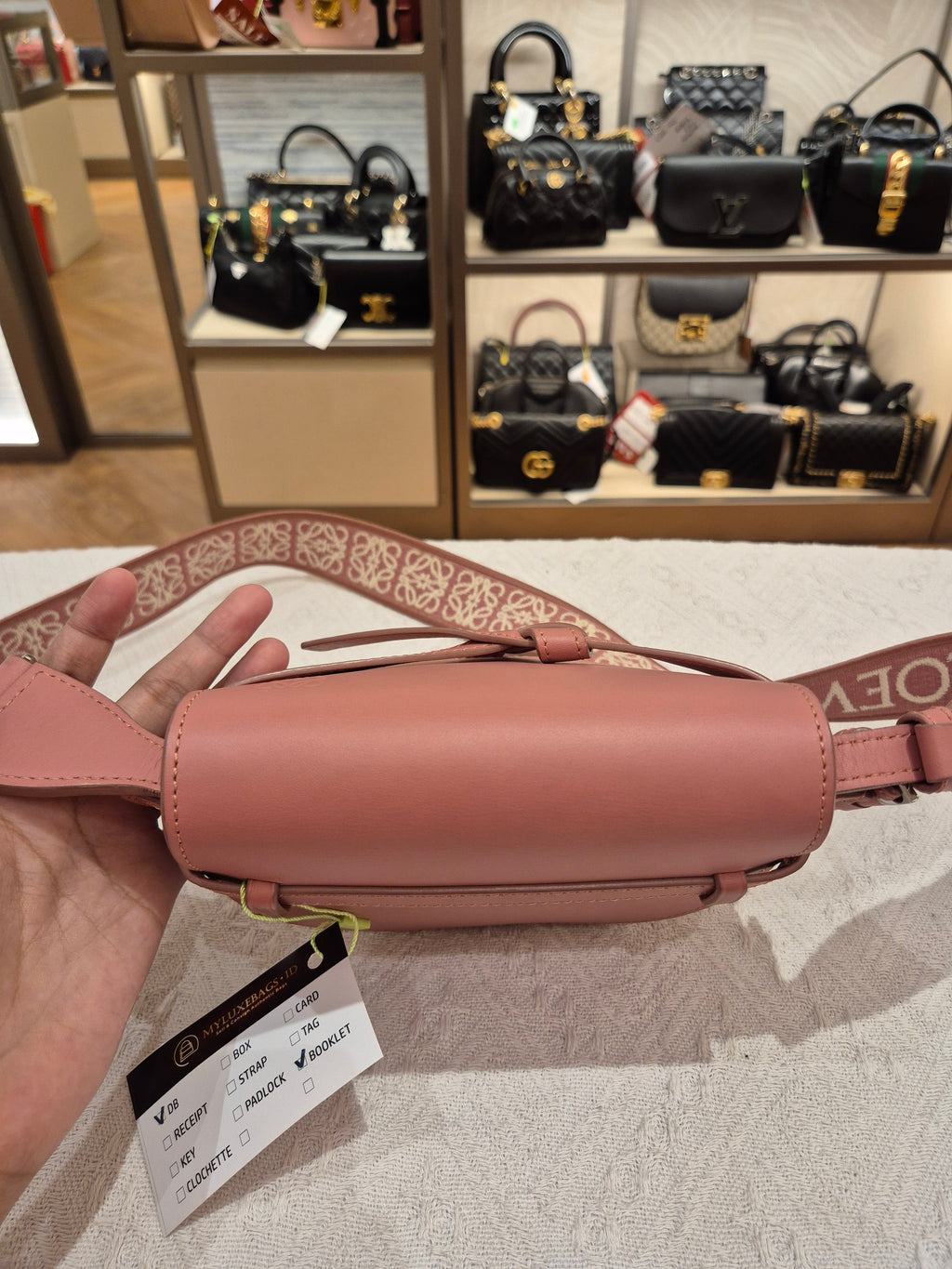 Loewe Mini Gate Plumrose
