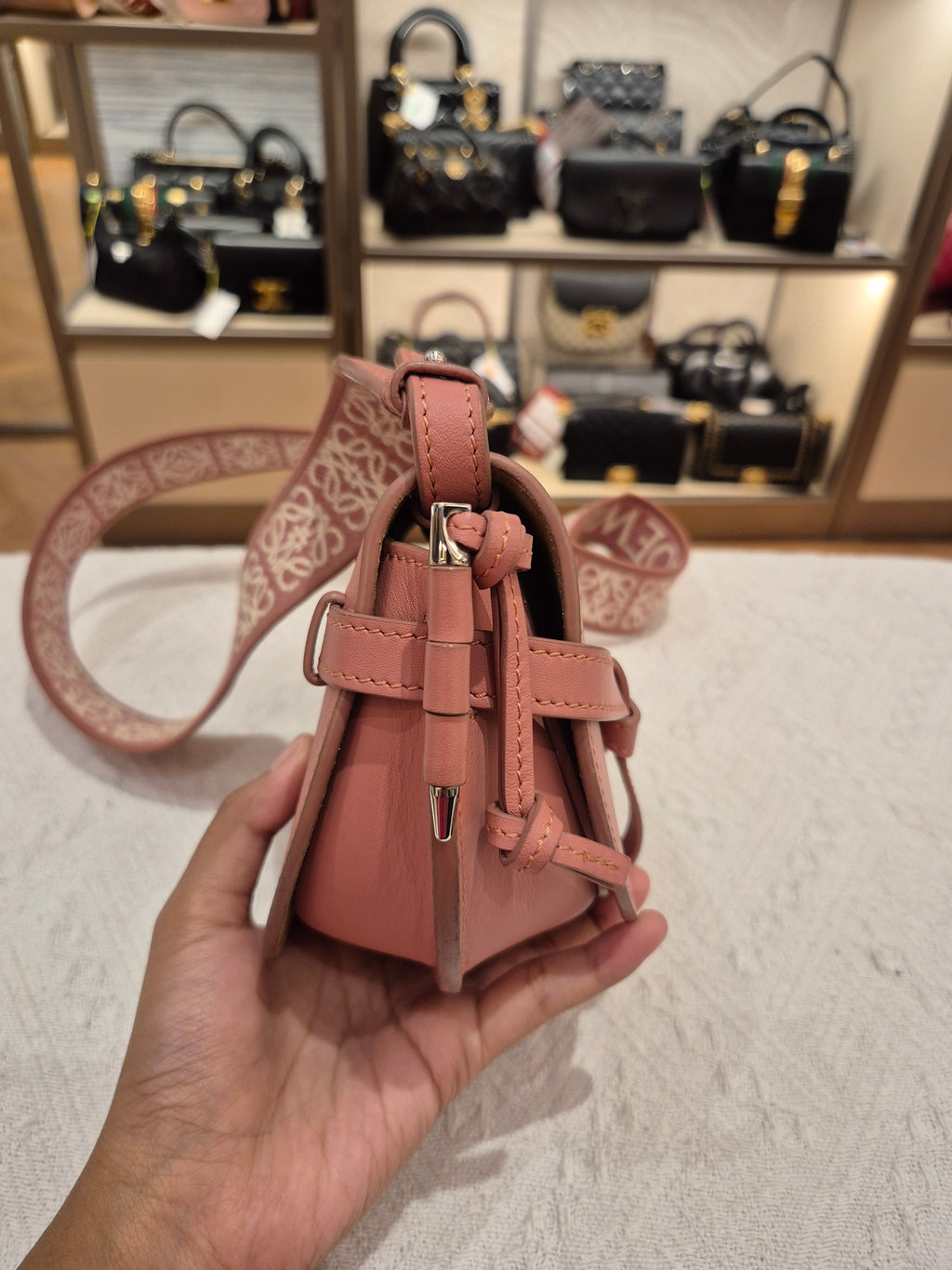 Loewe Mini Gate Plumrose