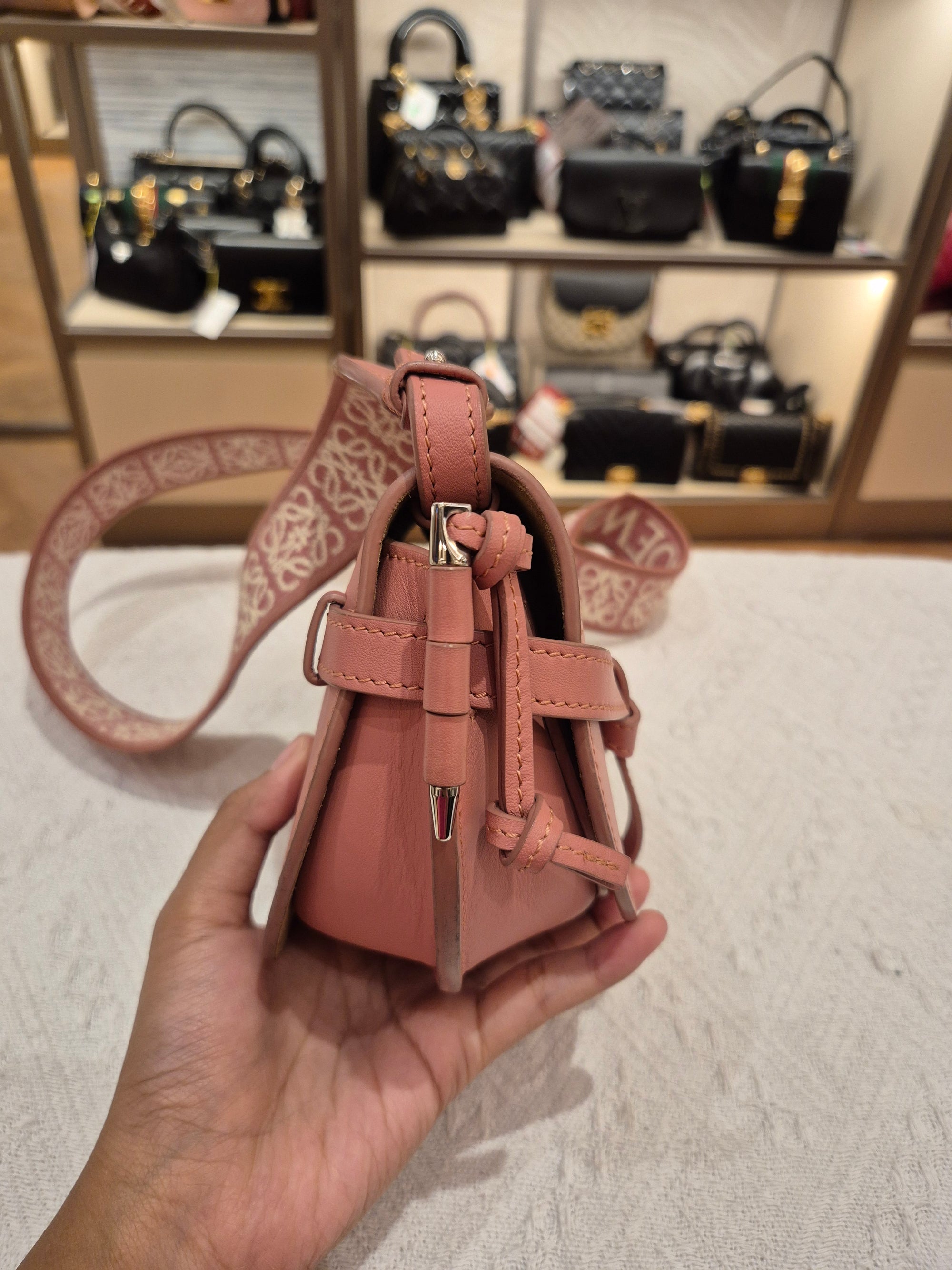 Loewe Mini Gate Plumrose