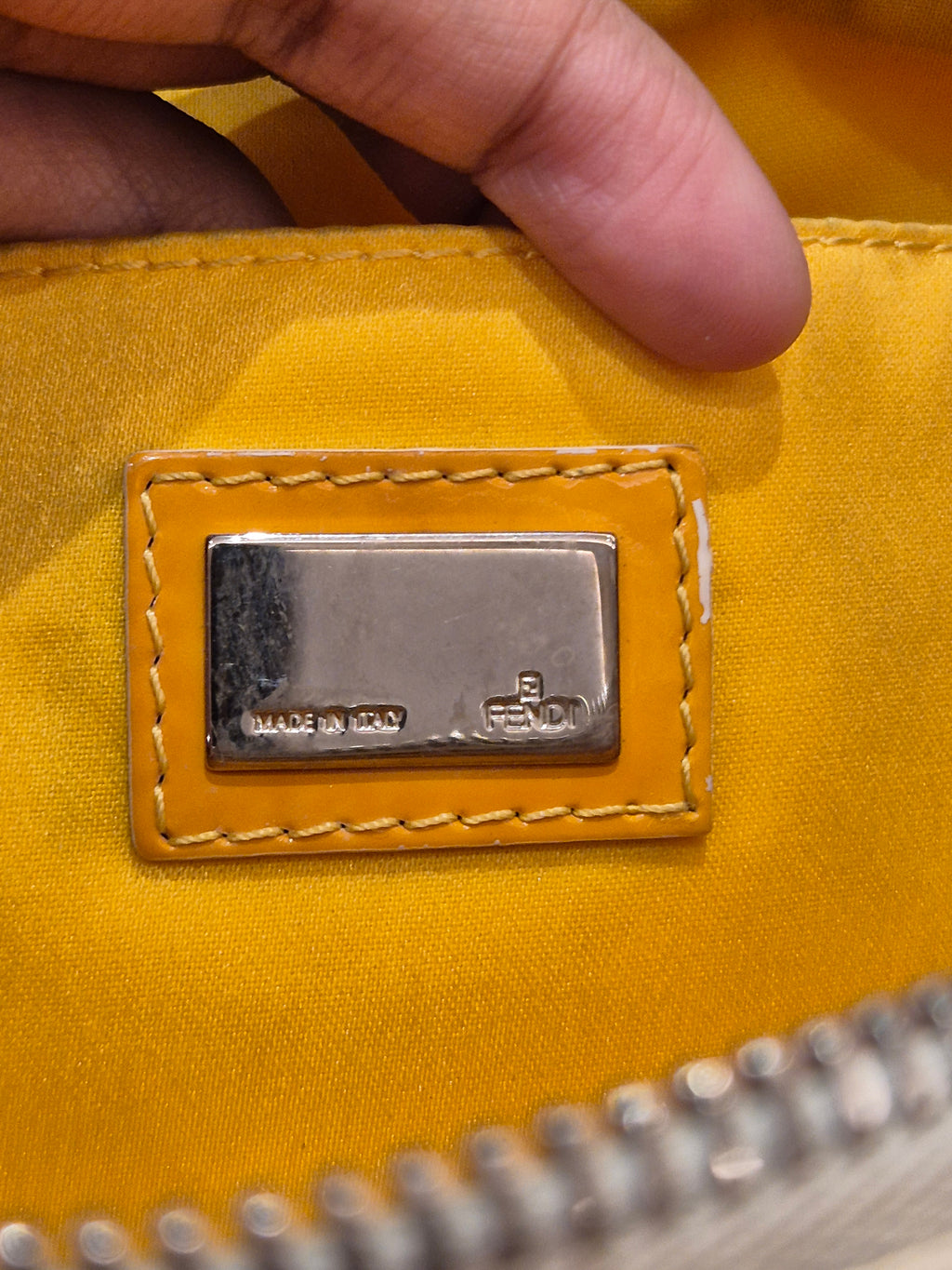 Fendi Zucchino Shoulder FF Ivory