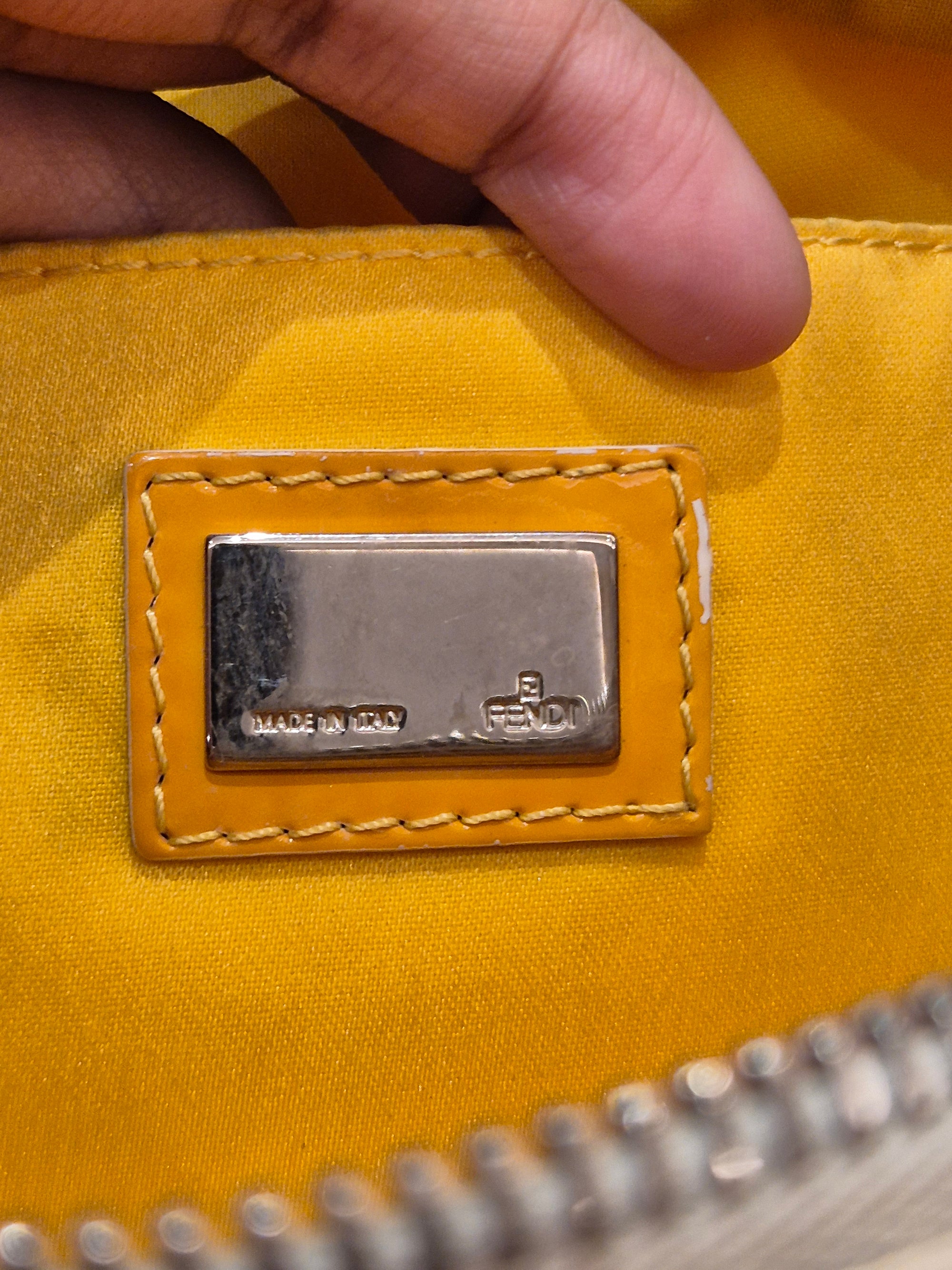 Fendi Zucchino Shoulder FF Ivory