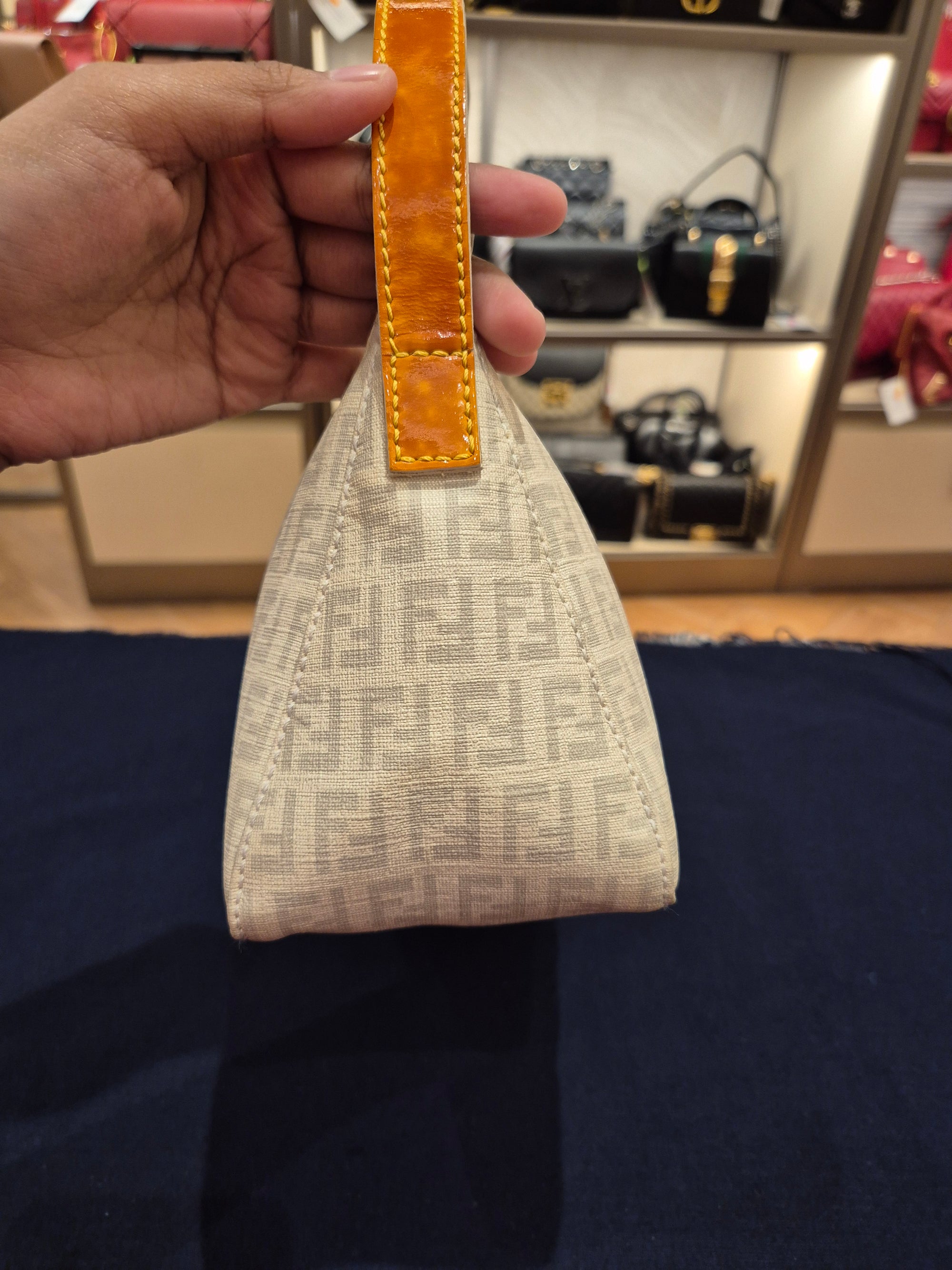 Fendi Zucchino Shoulder FF Ivory