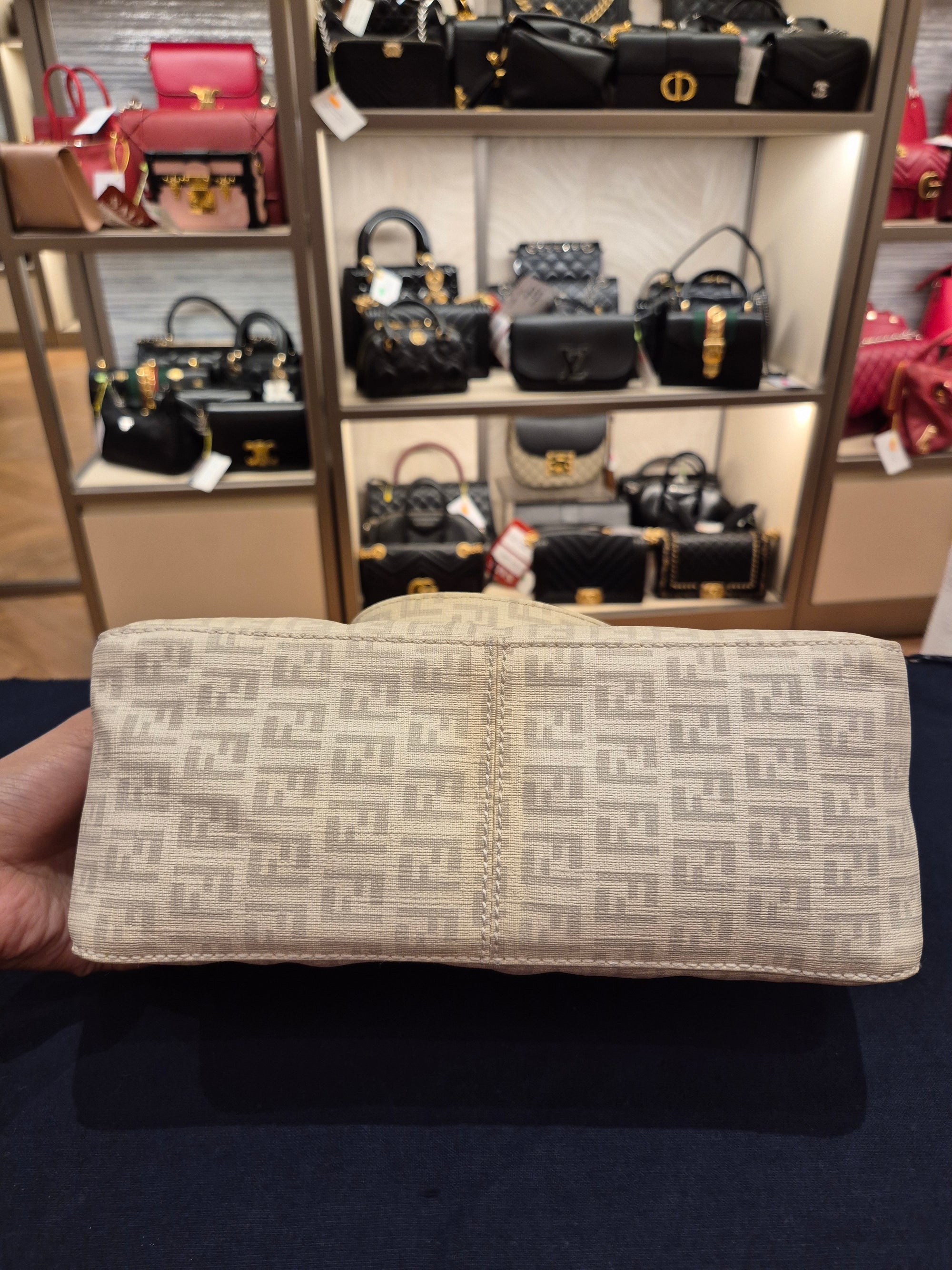 Fendi Zucchino Shoulder FF Ivory