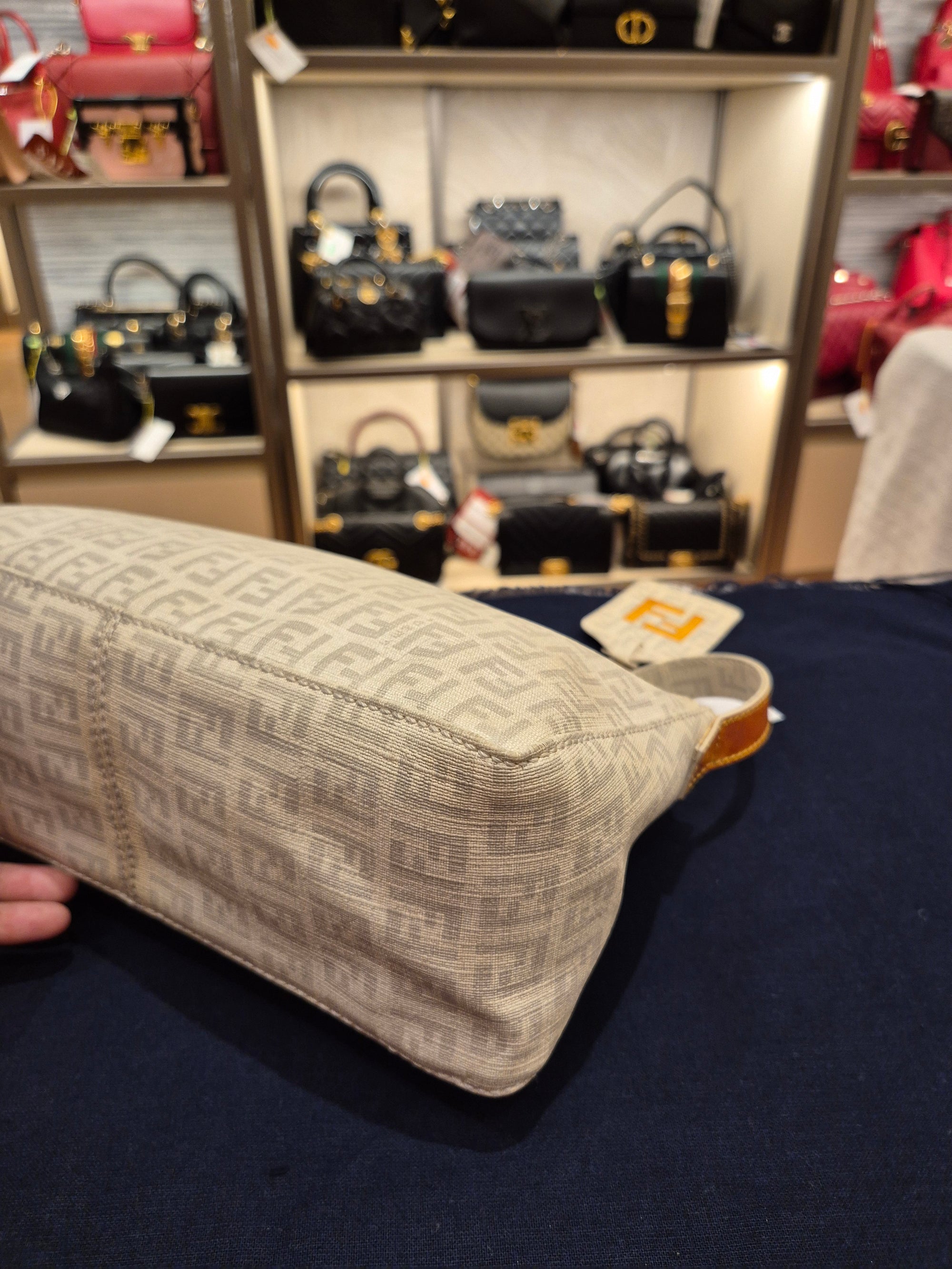 Fendi Zucchino Shoulder FF Ivory