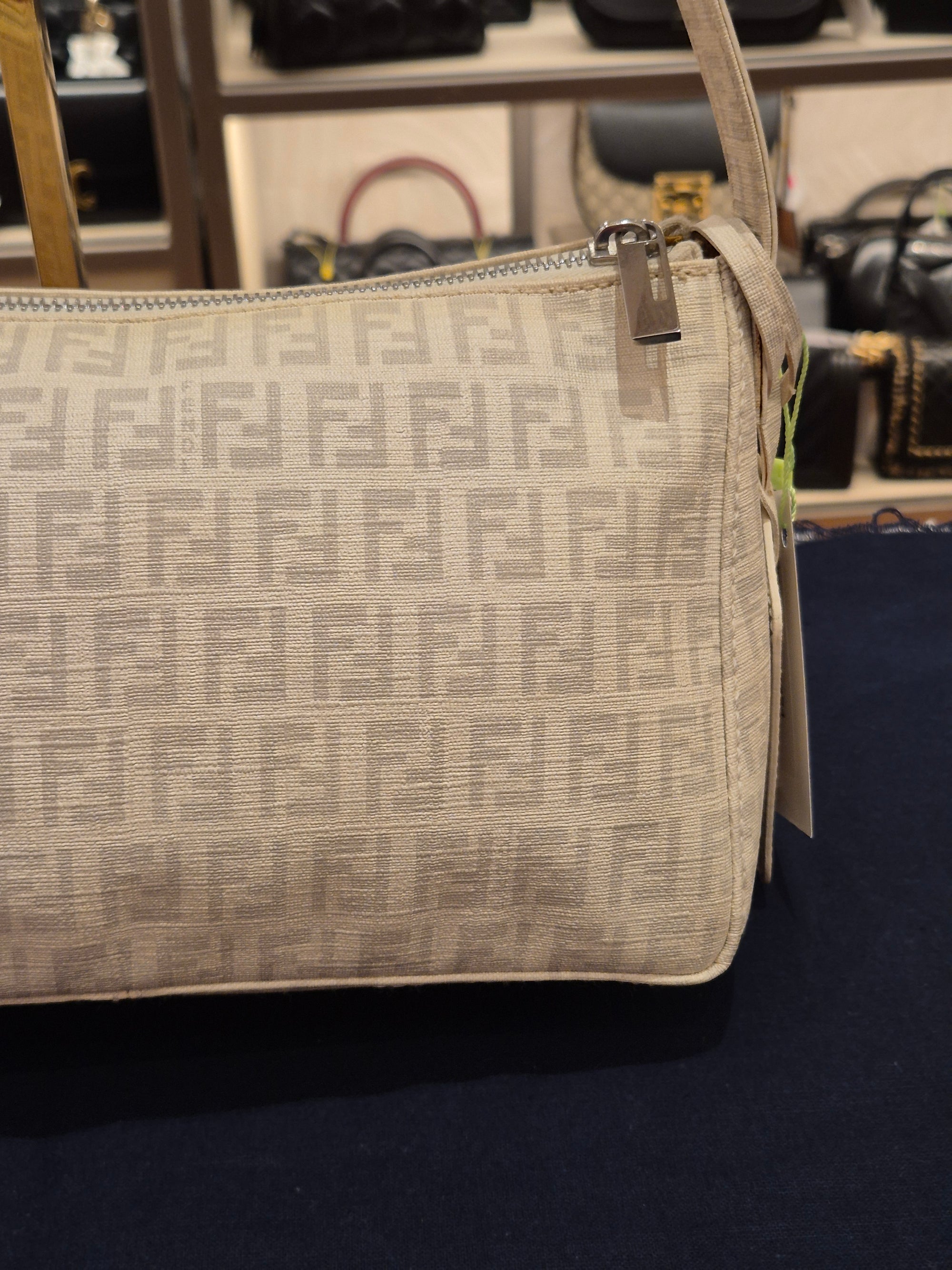 Fendi Zucchino Shoulder FF Ivory