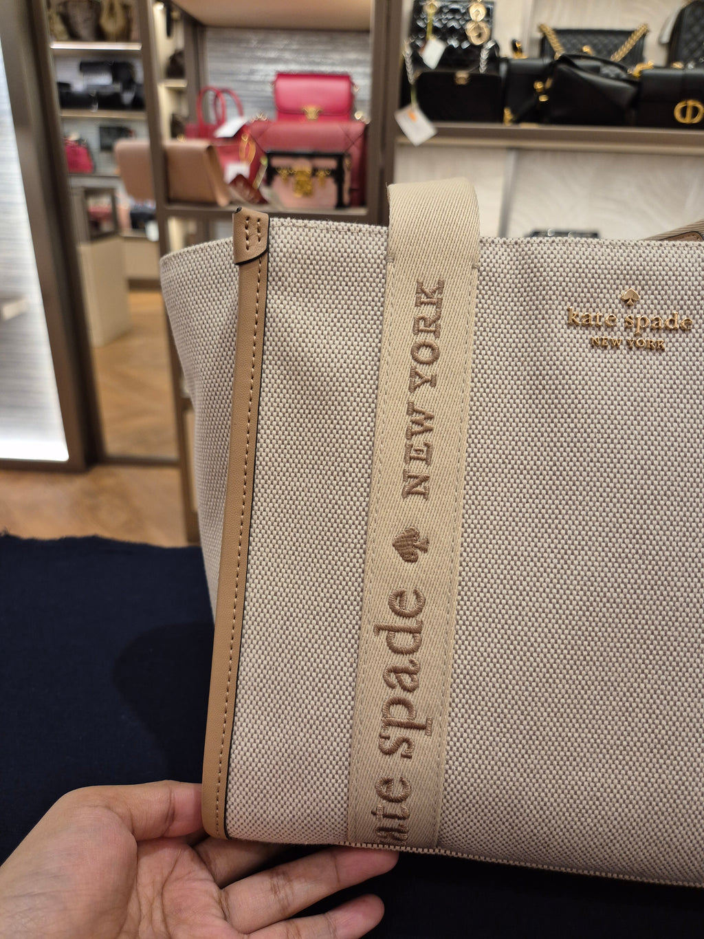 Kate Spade Kip Canvas Tote Light Fawn