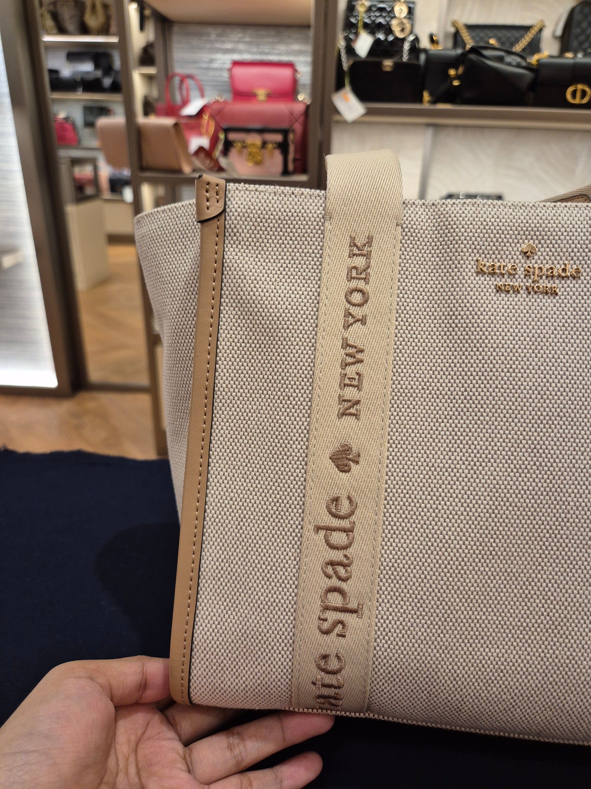 Kate Spade Kip Canvas Tote Light Fawn
