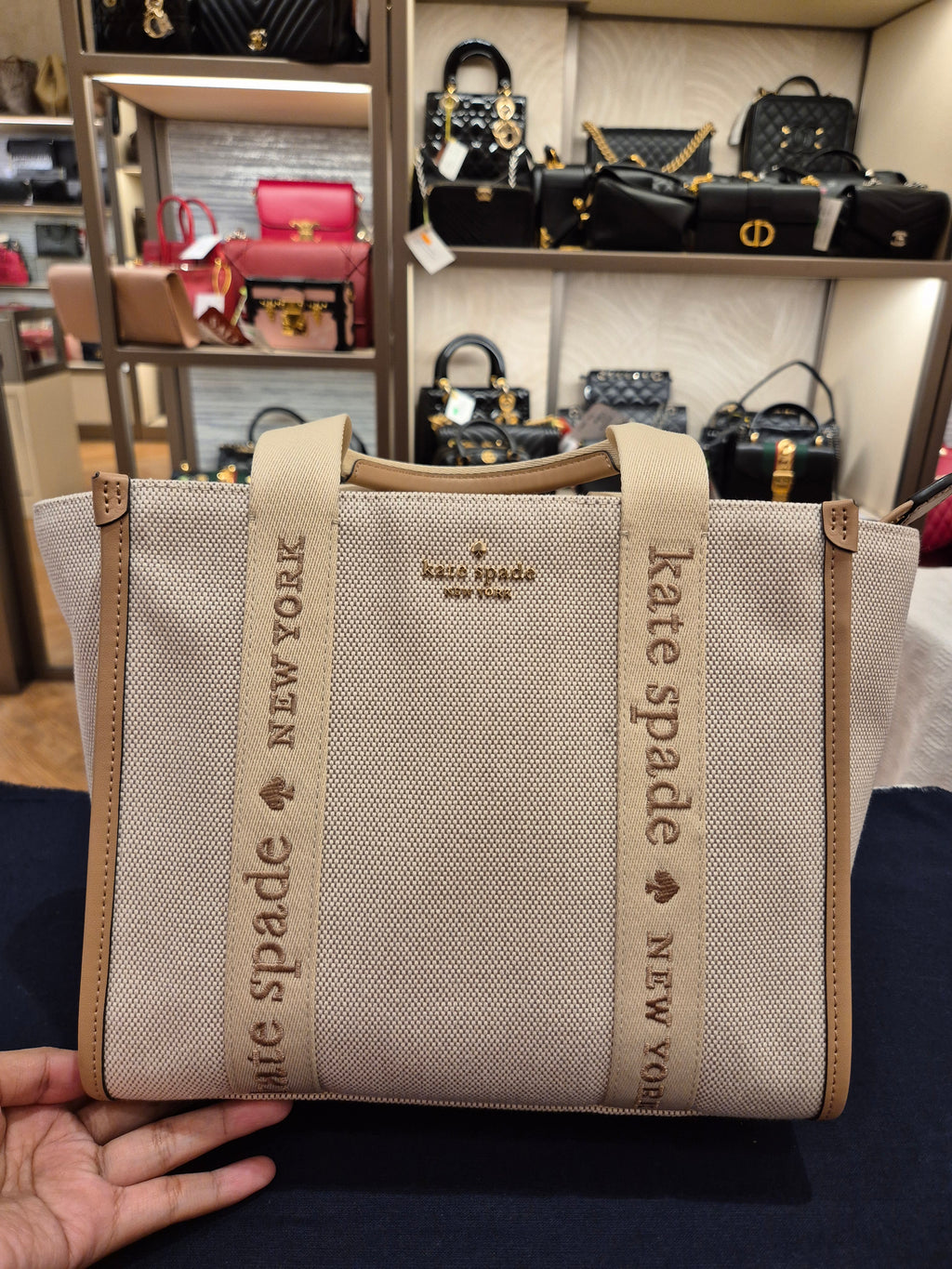 Kate Spade Kip Canvas Tote Light Fawn