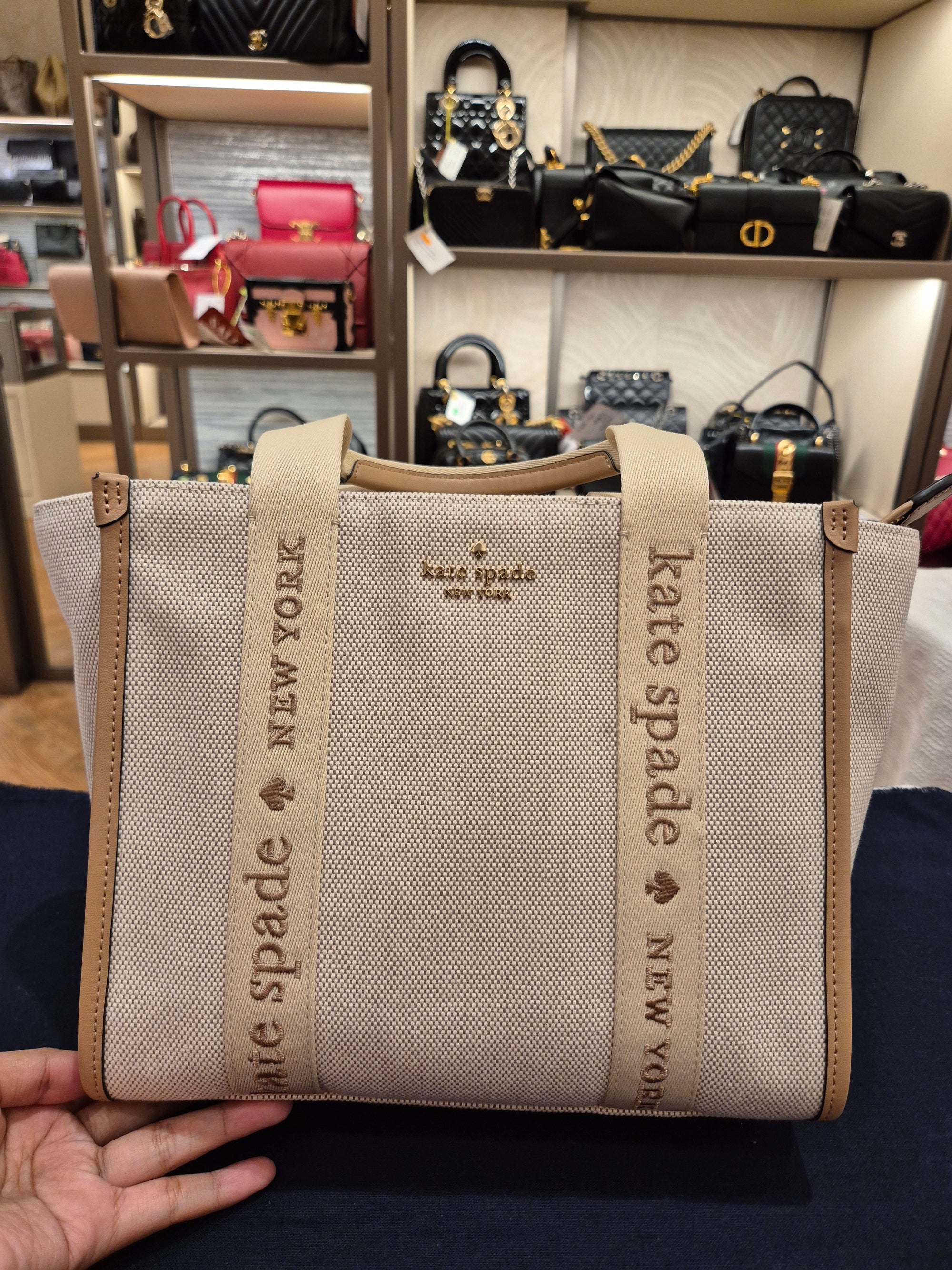 Kate Spade Kip Canvas Tote Light Fawn
