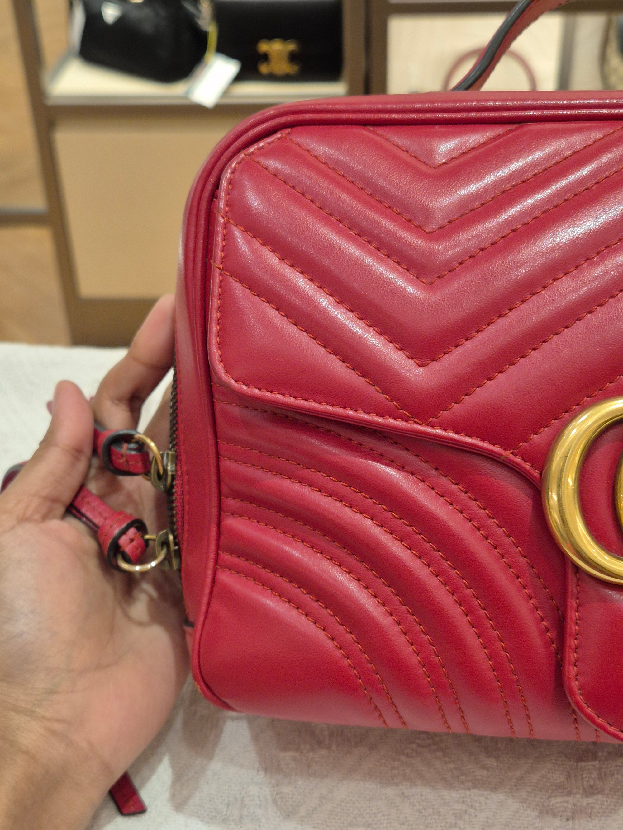 Gucci Marmont Top Handle Red