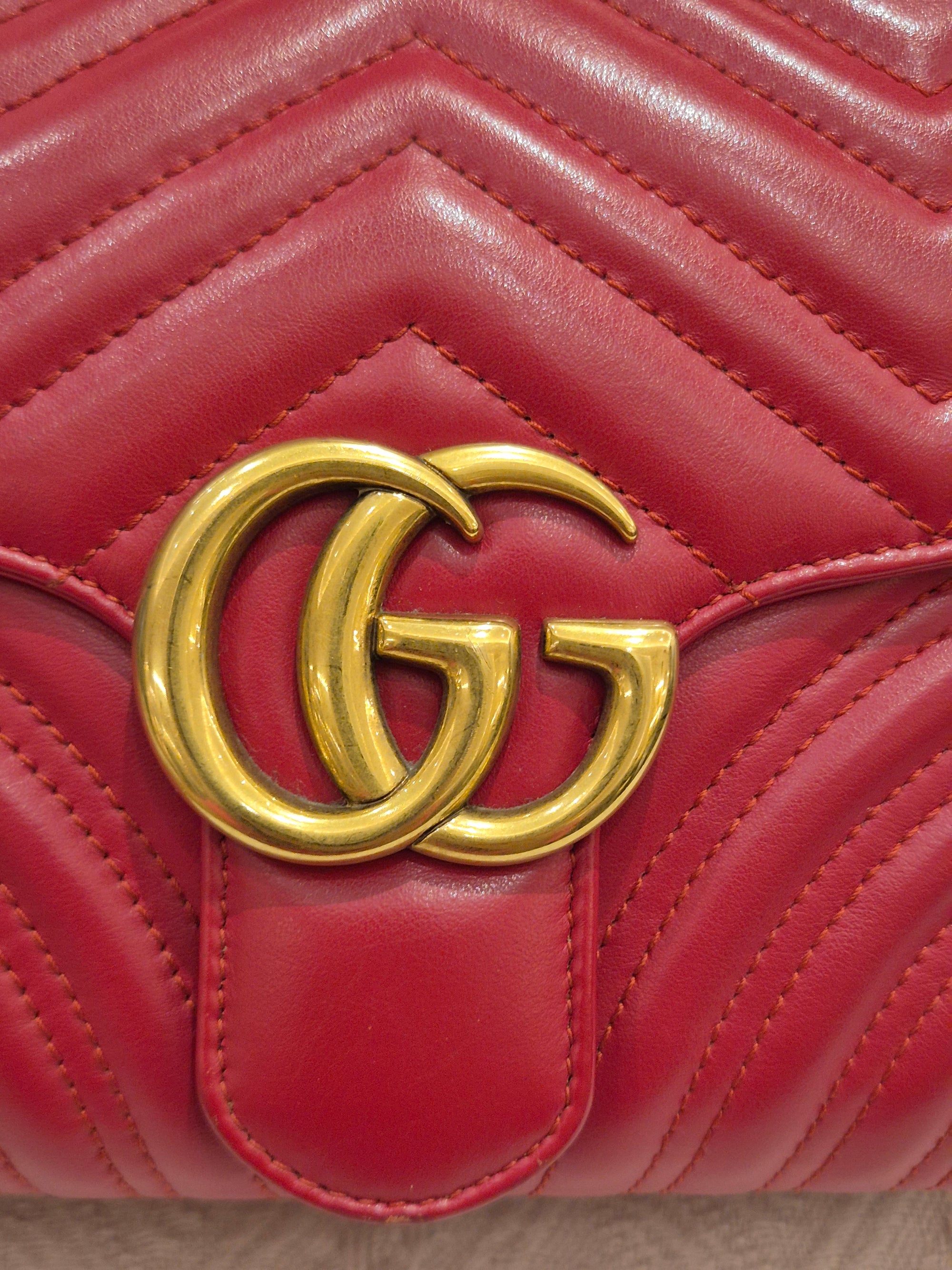 Gucci Marmont Top Handle Red