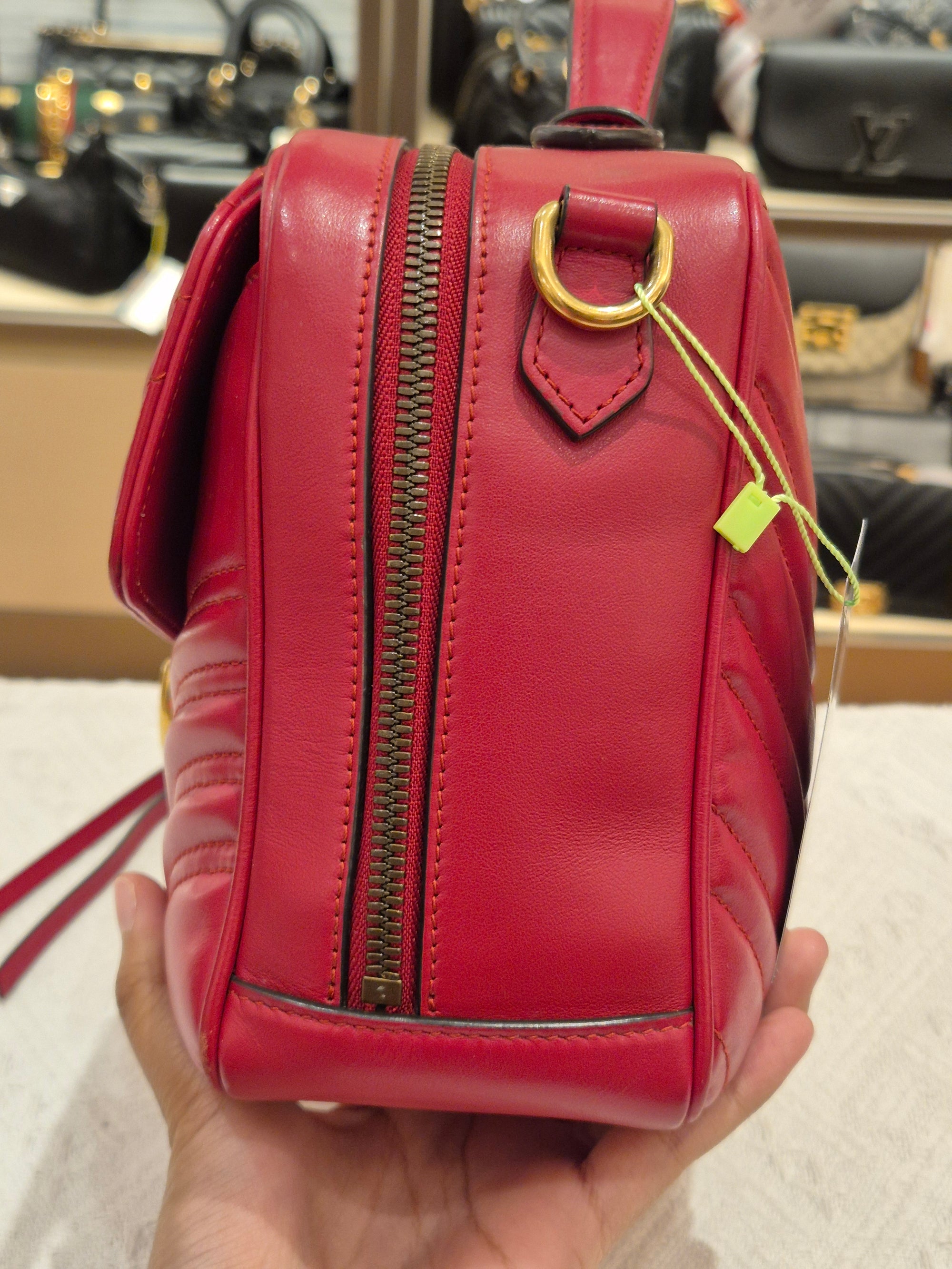 Gucci Marmont Top Handle Red