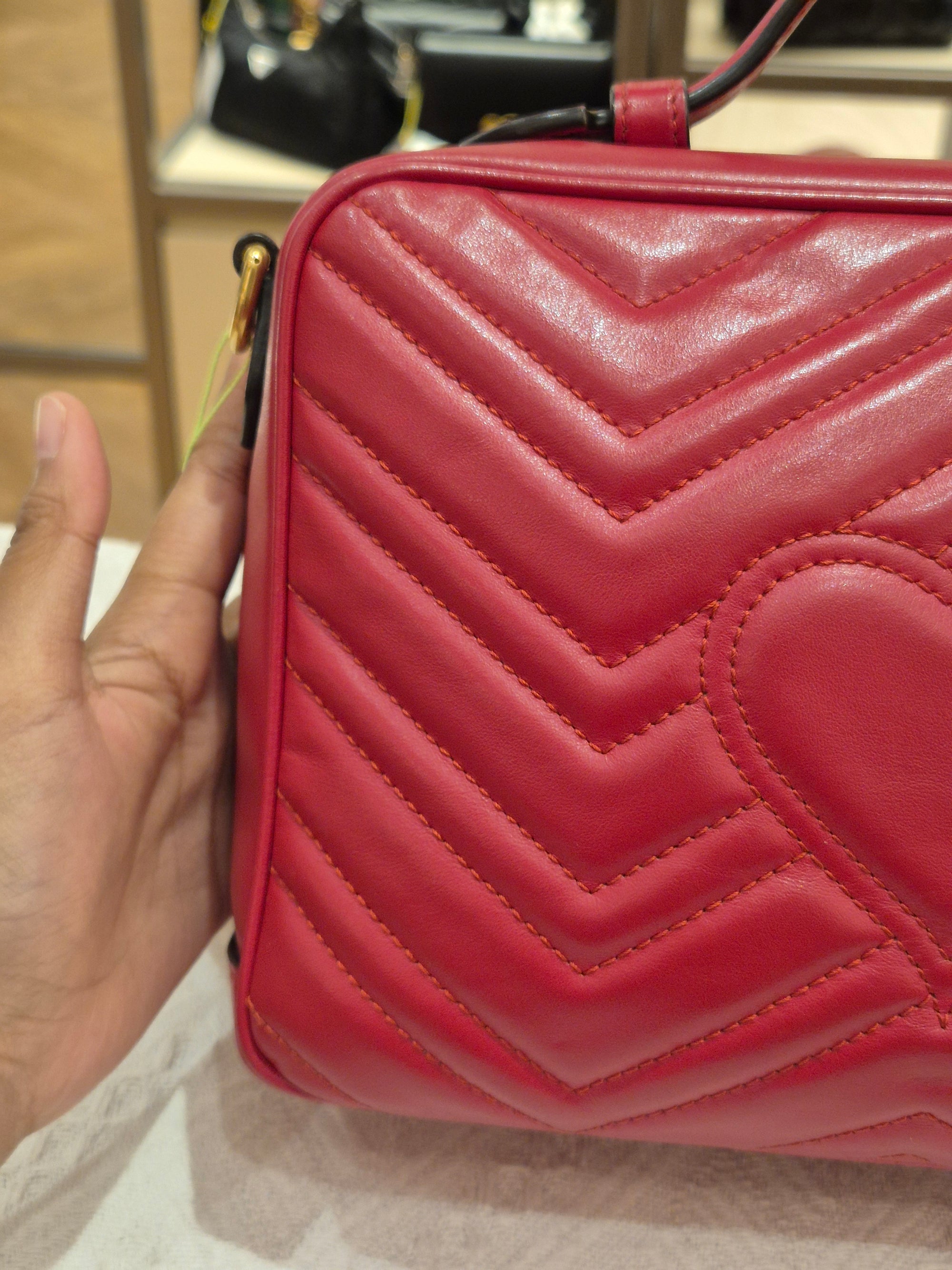 Gucci Marmont Top Handle Red