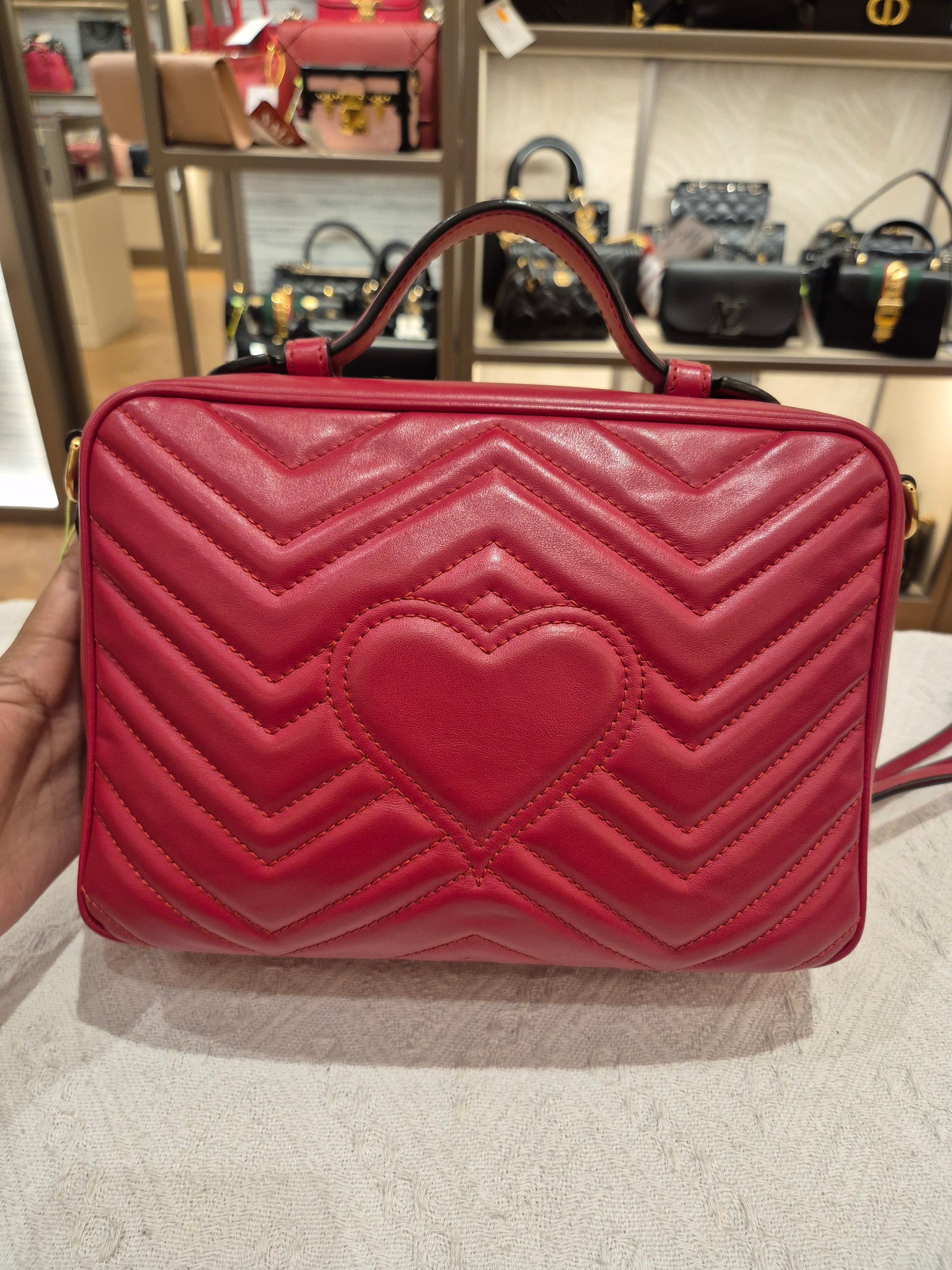 Gucci Marmont Top Handle Red