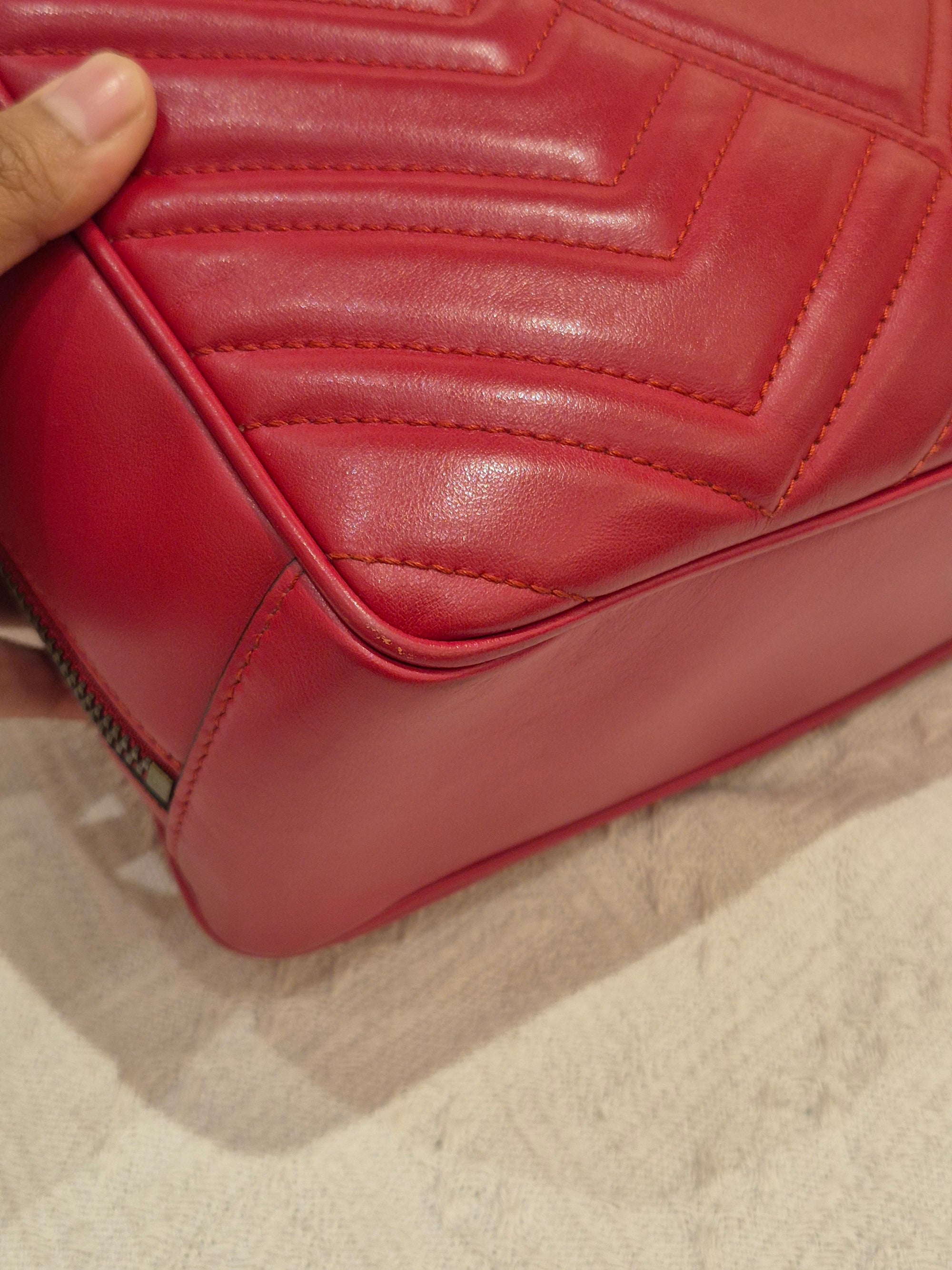 Gucci Marmont Top Handle Red