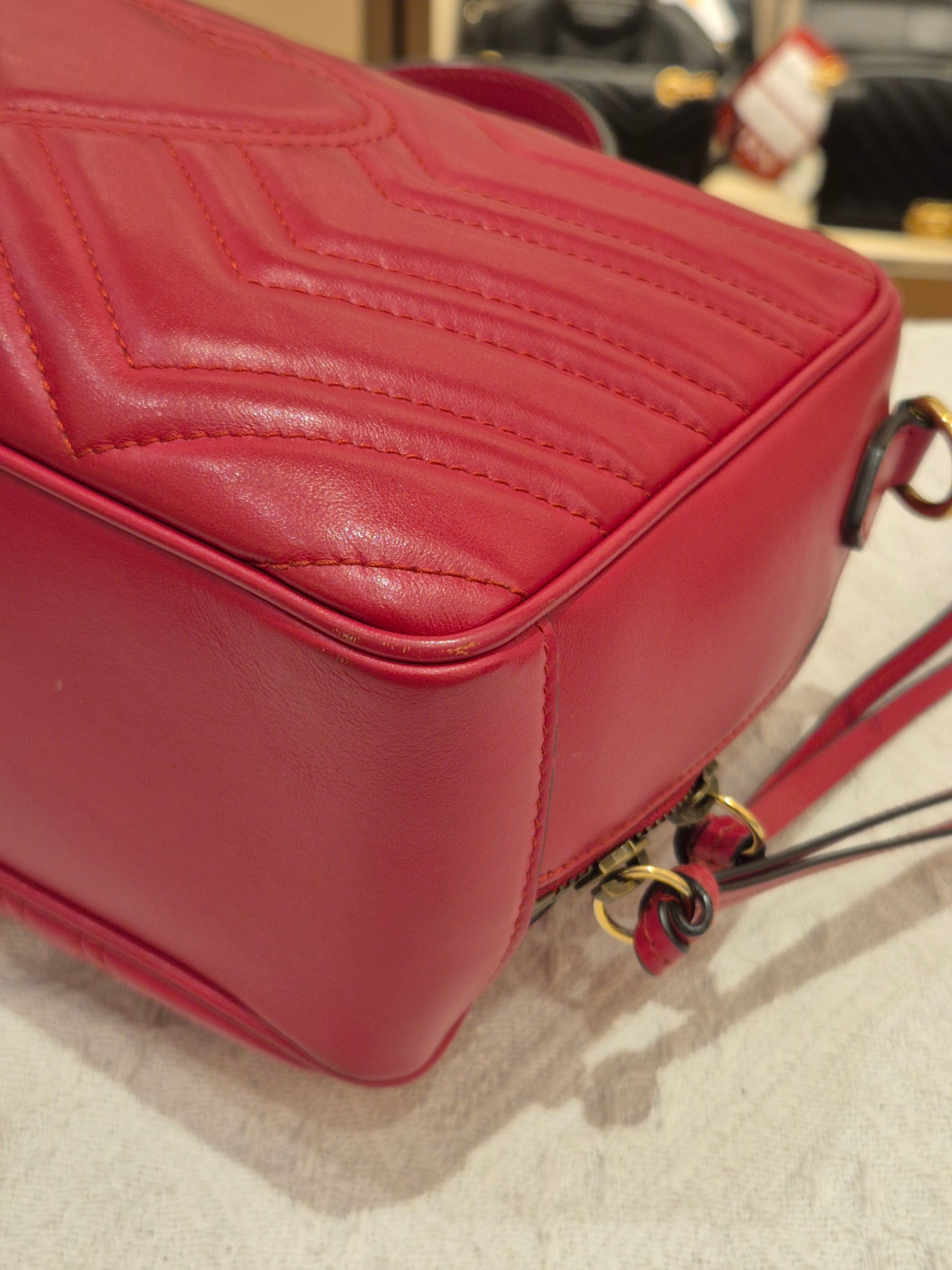Gucci Marmont Top Handle Red