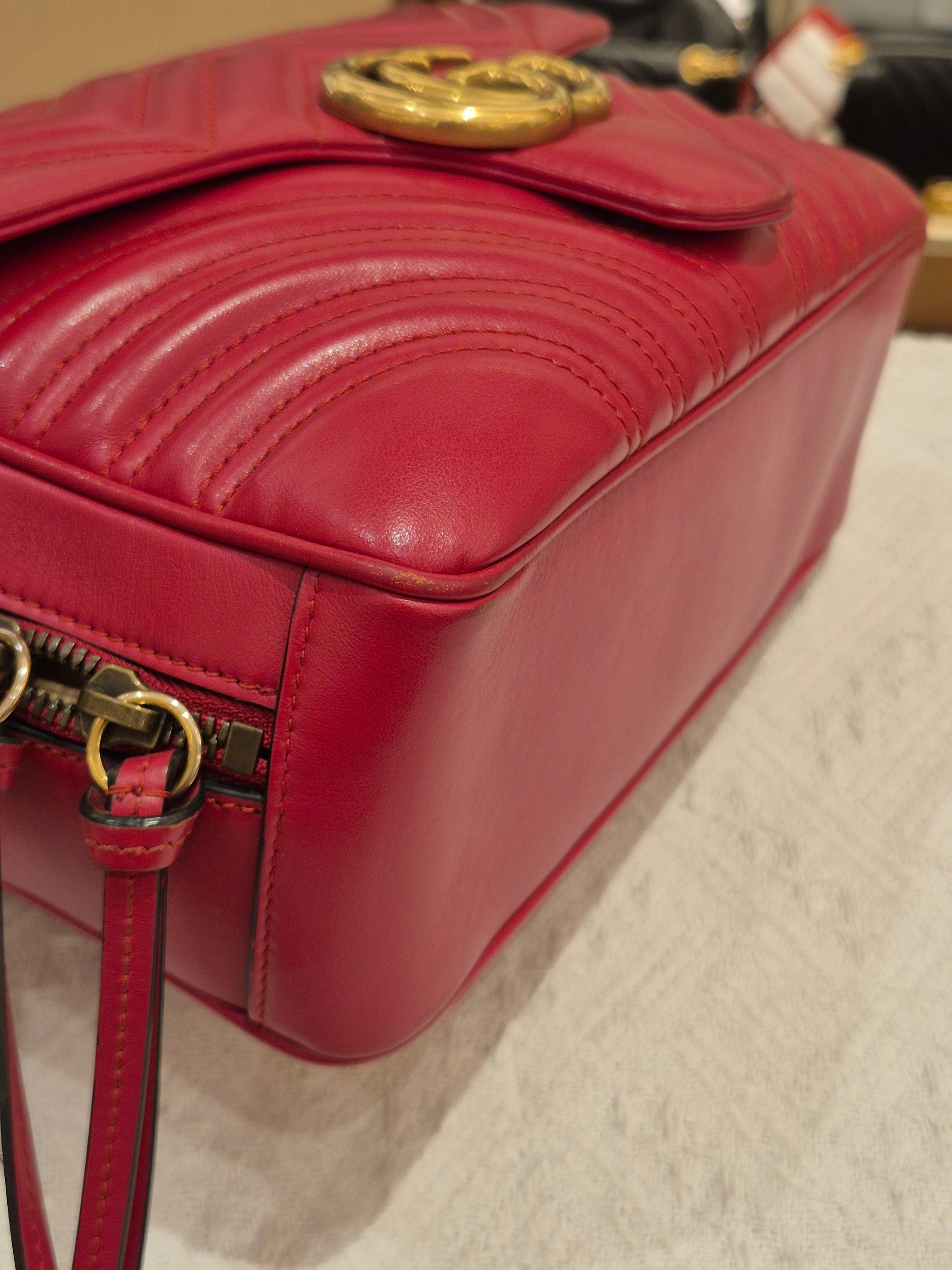Gucci Marmont Top Handle Red