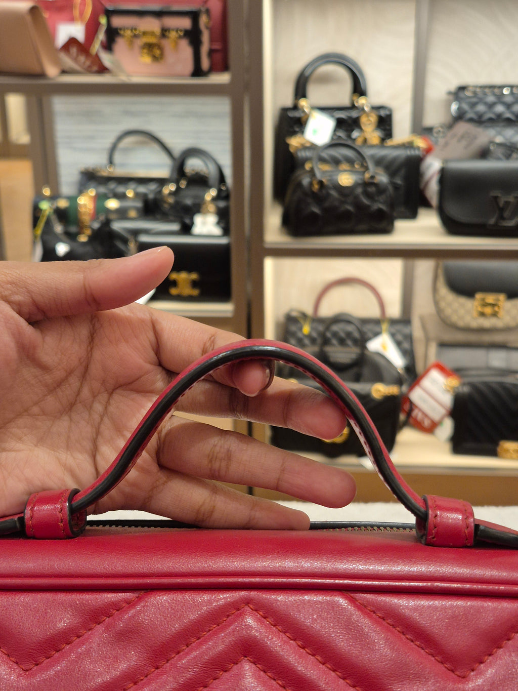 Gucci Marmont Top Handle Red
