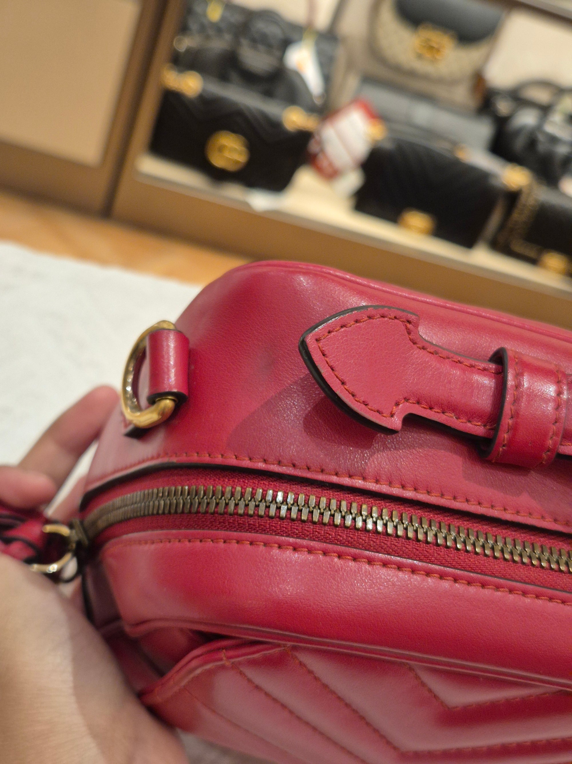 Gucci Marmont Top Handle Red