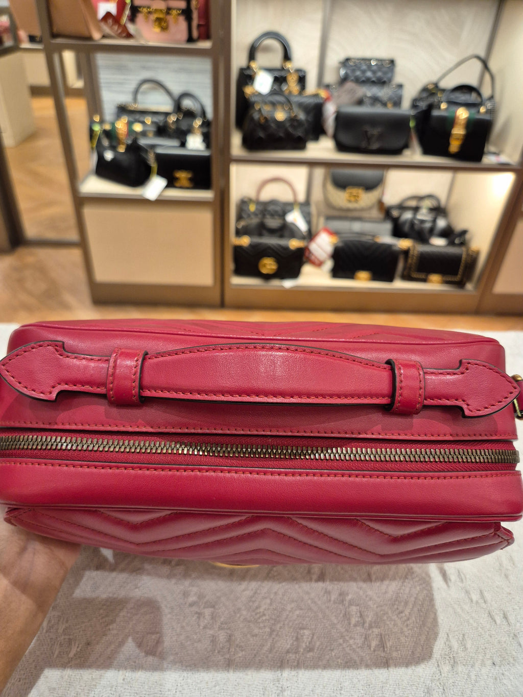 Gucci Marmont Top Handle Red