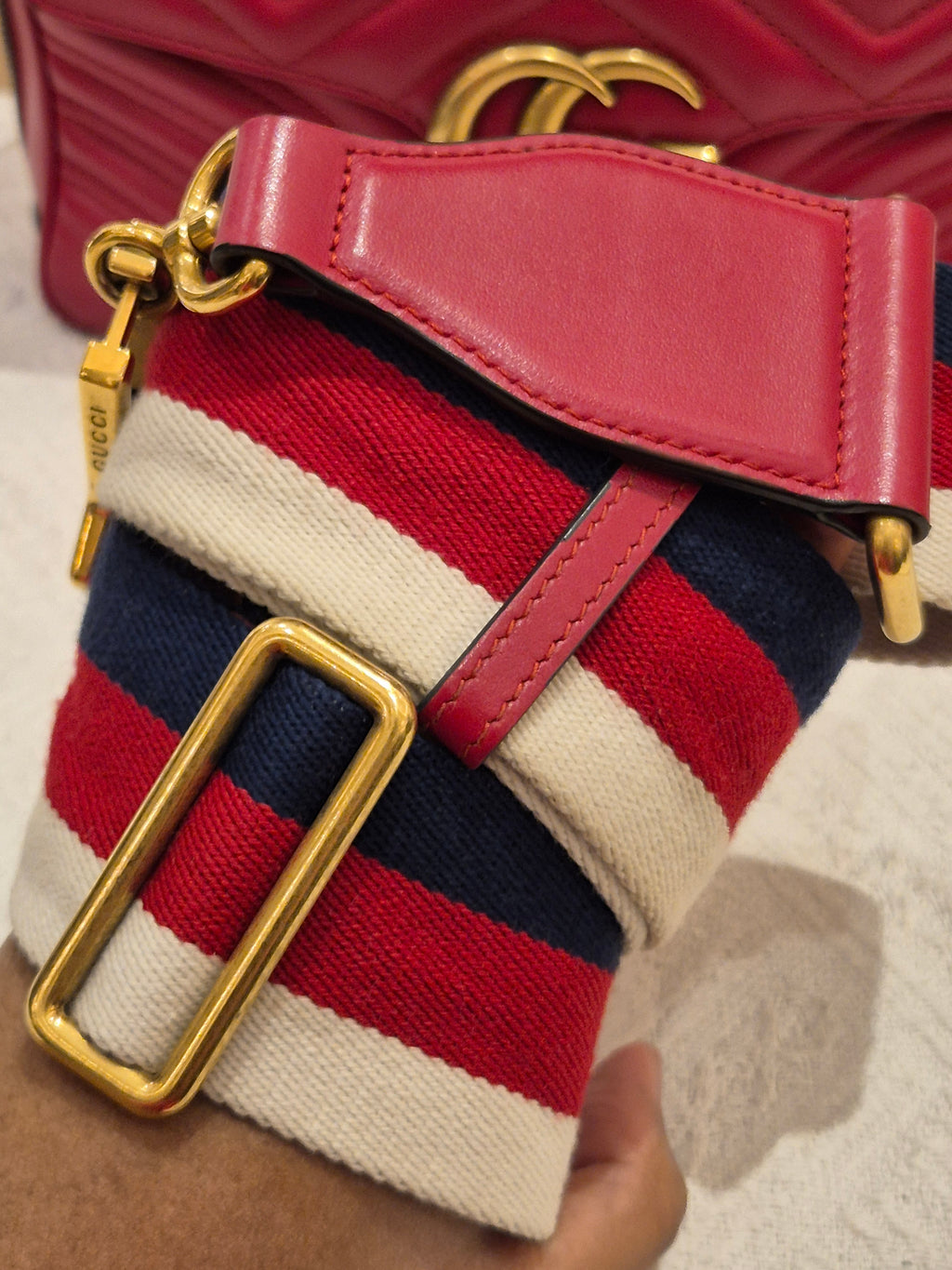 Gucci Marmont Top Handle Red