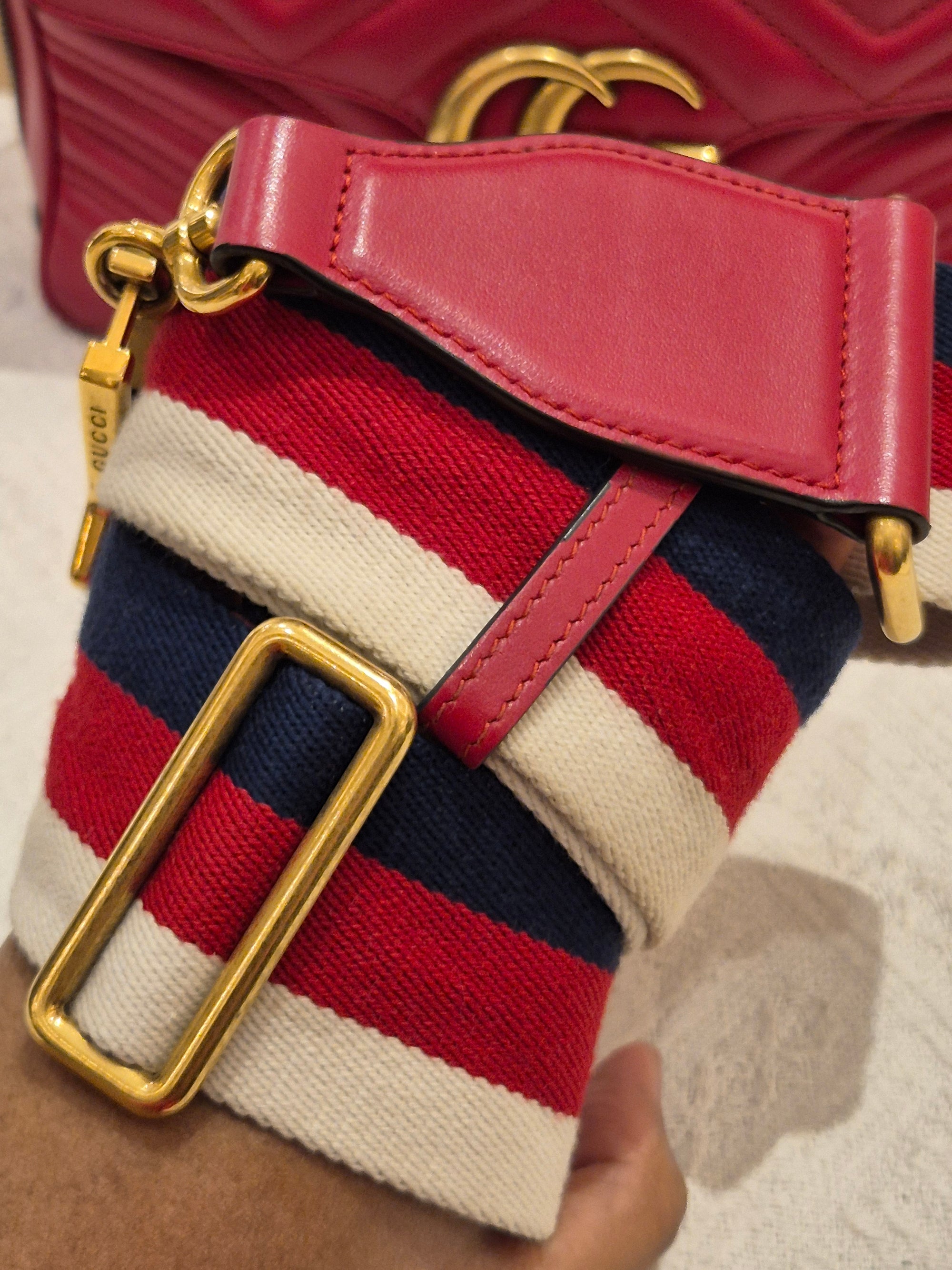 Gucci Marmont Top Handle Red