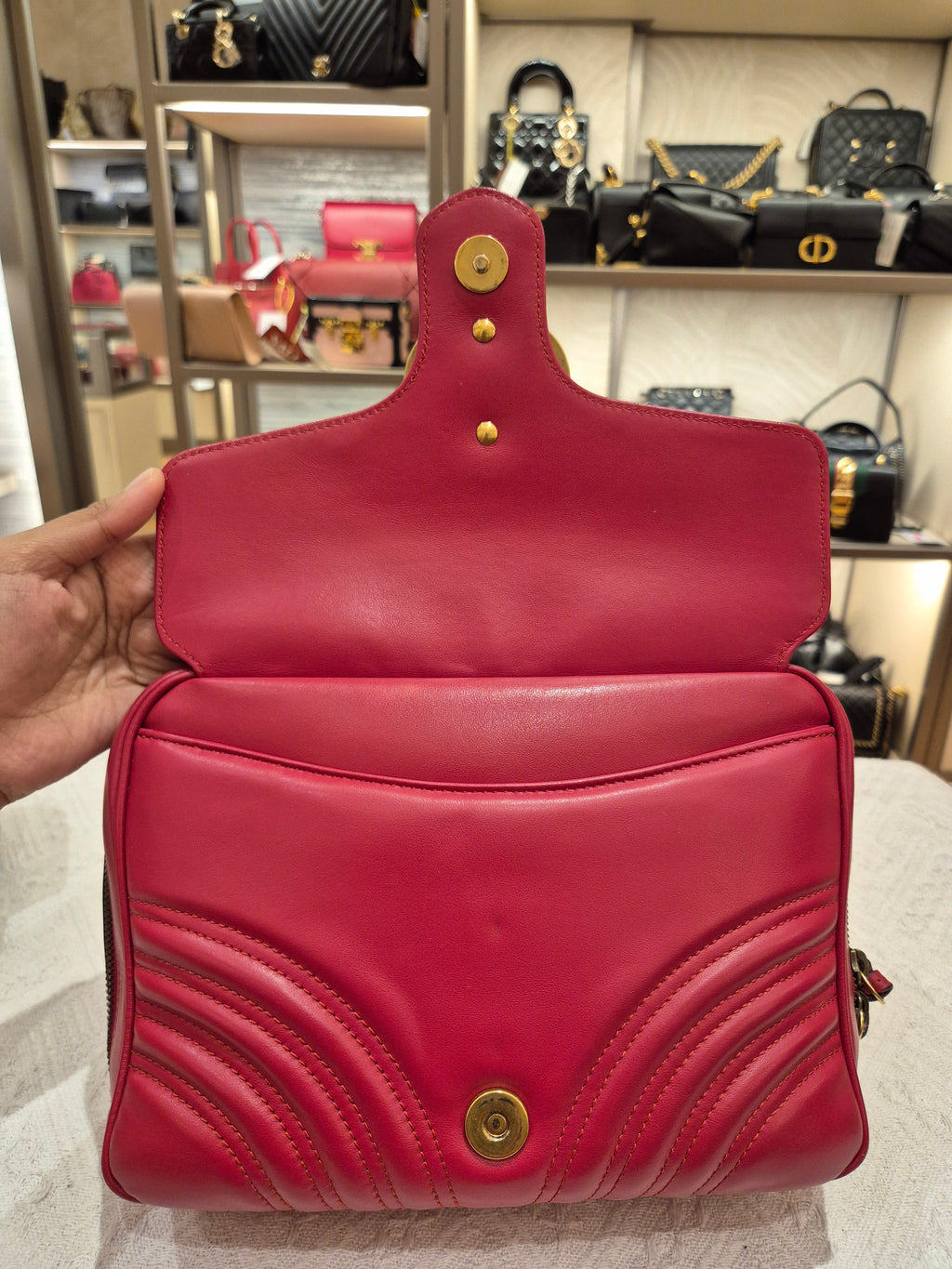 Gucci Marmont Top Handle Red