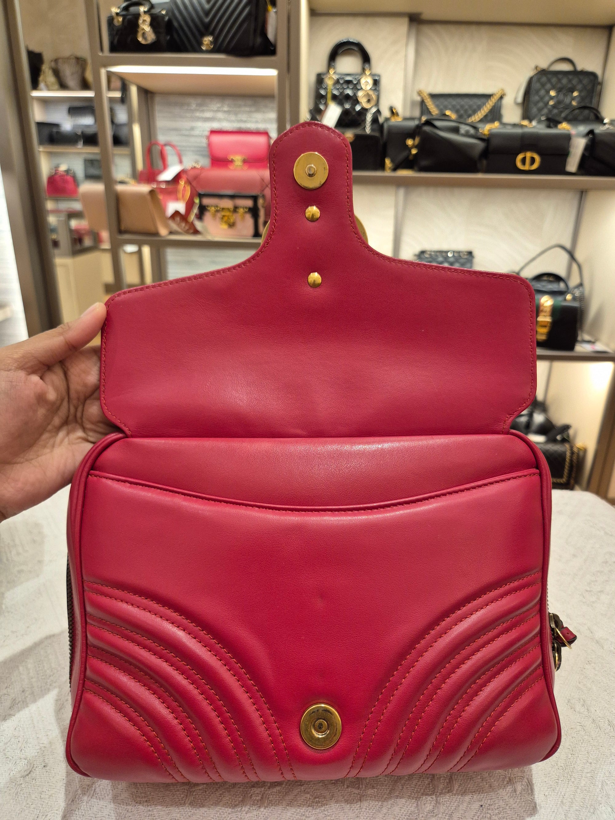 Gucci Marmont Top Handle Red