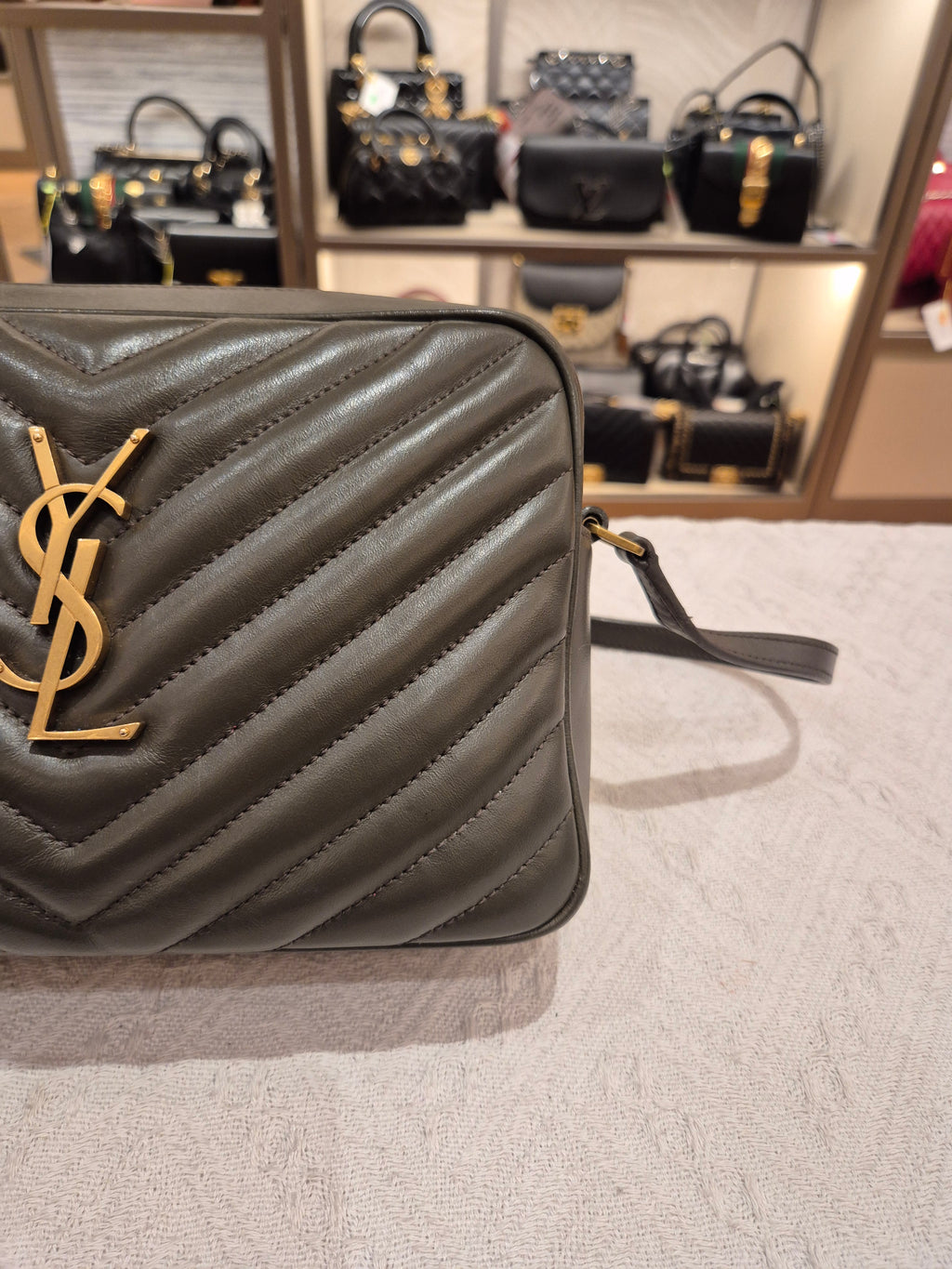 Yves Saint Laurent LouLou Camera bag Seaweed