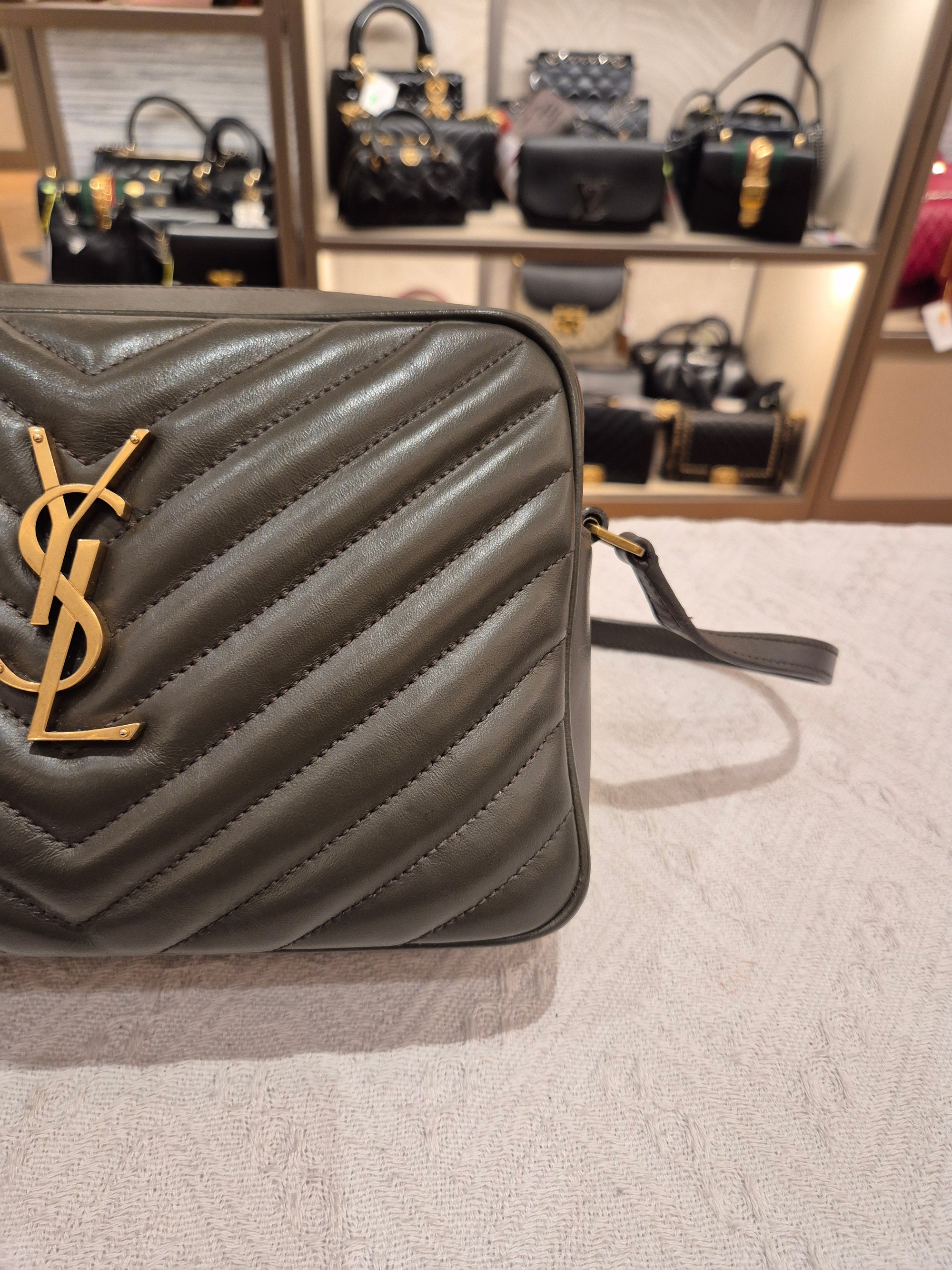 Yves Saint Laurent LouLou Camera bag Seaweed