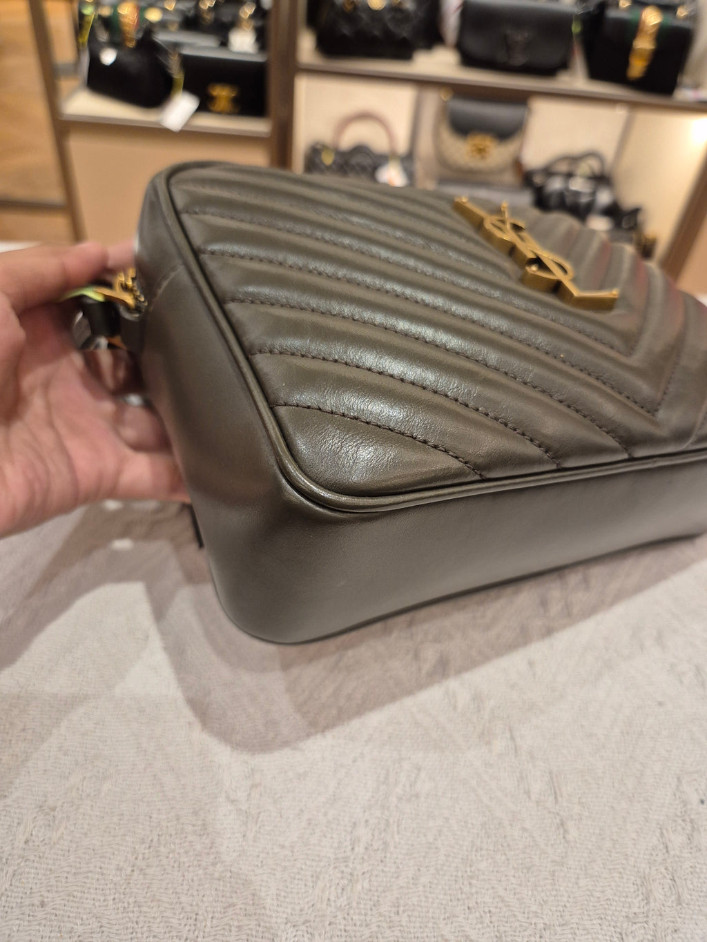 Yves Saint Laurent LouLou Camera bag Seaweed