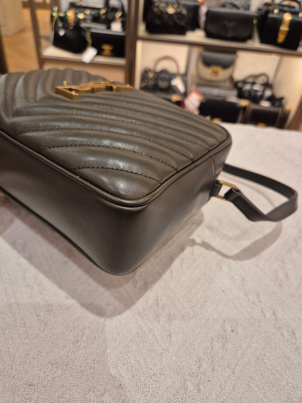 Yves Saint Laurent LouLou Camera bag Seaweed